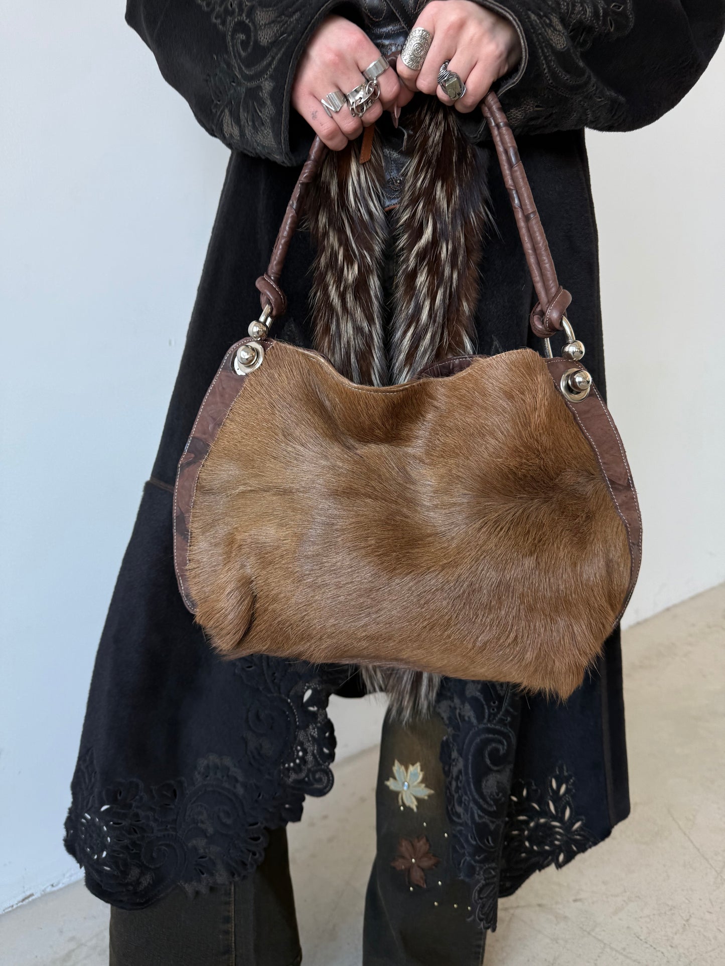 Vintage leather bag TWINKLING GLOBAL