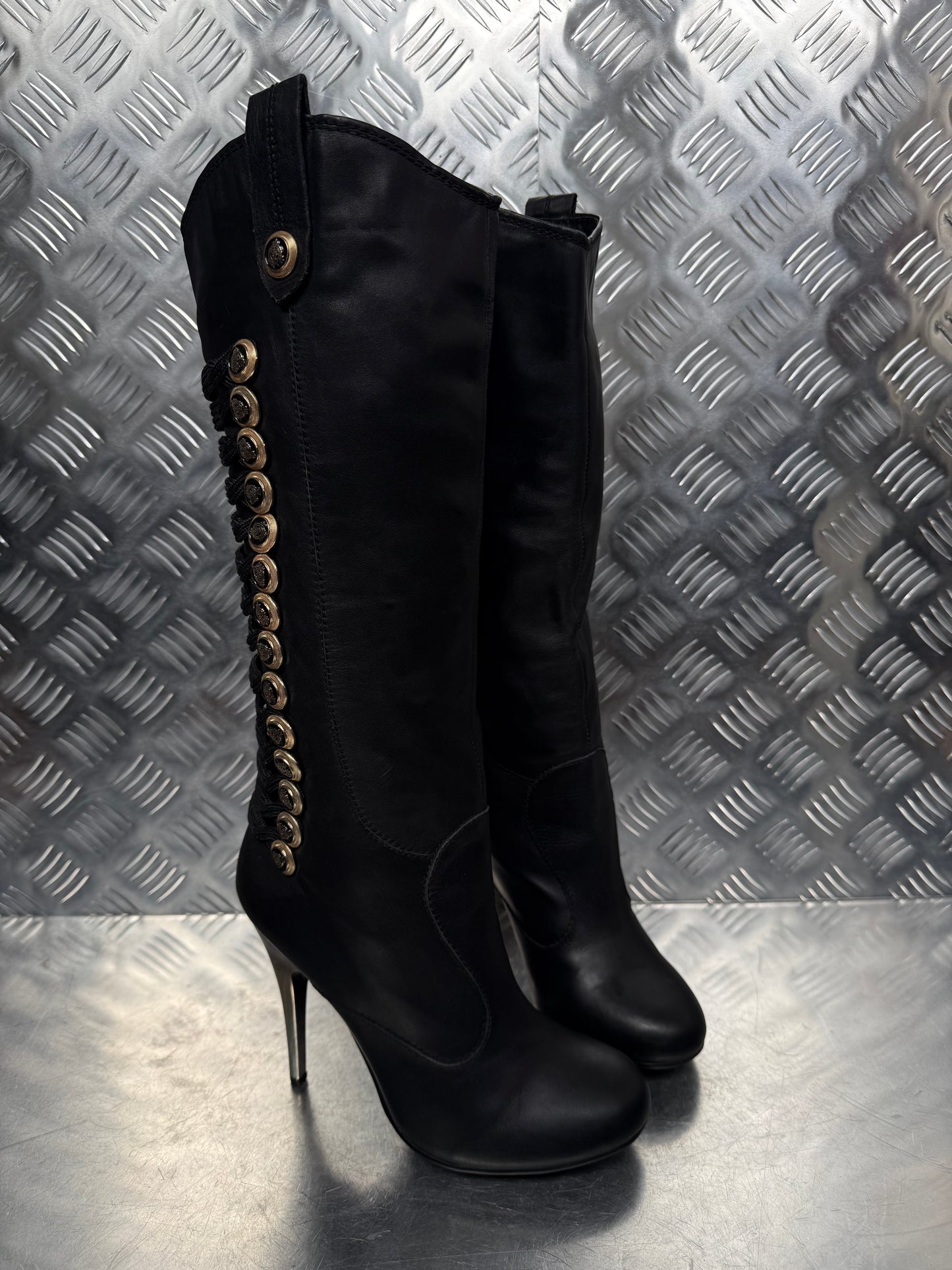 Vintage Paolo Conte high-heel leather boots TWINKLING GLOBAL