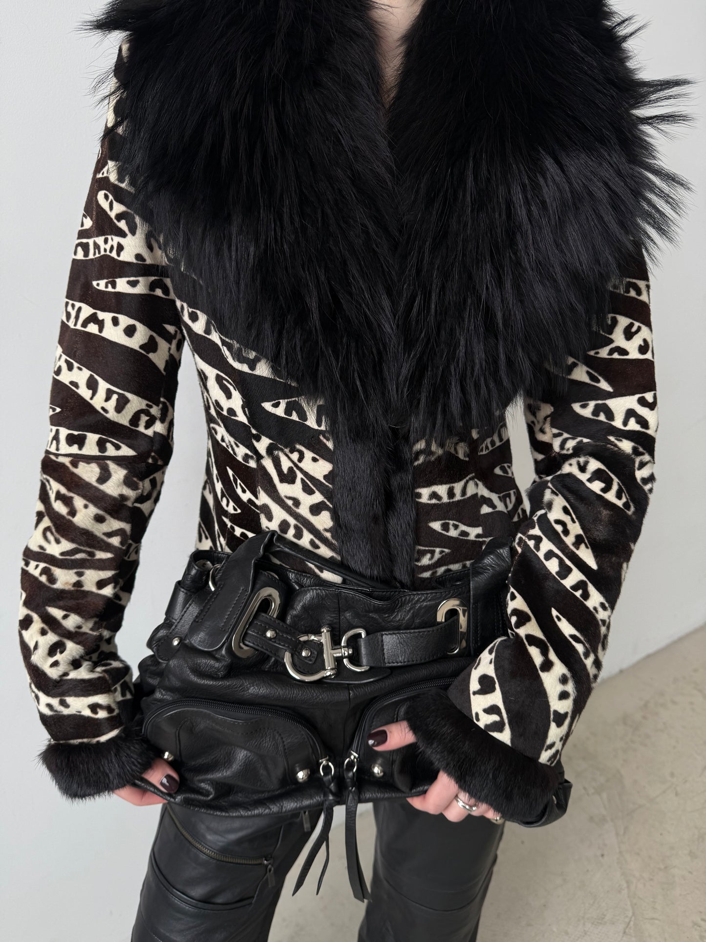 Vintage leather jacket TWINKLING GLOBAL