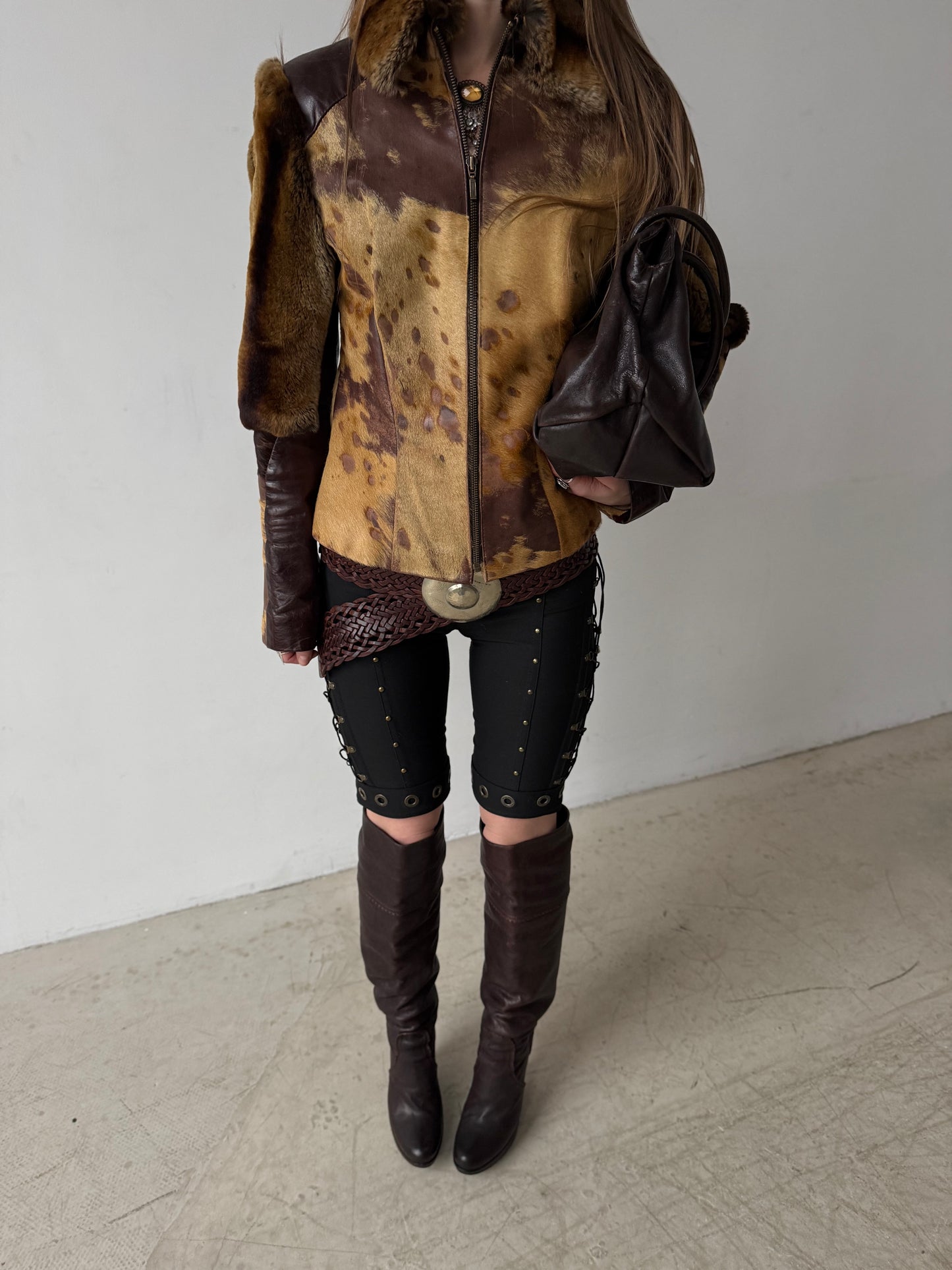 Vintage leather jacket TWINKLING GLOBAL