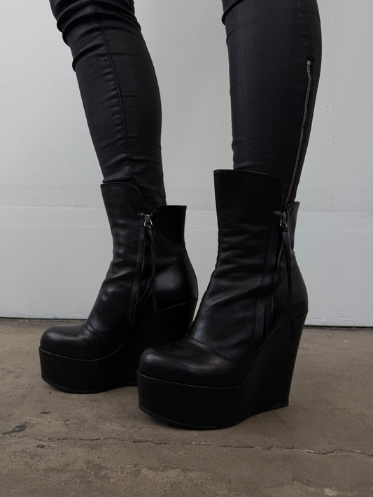 Bruno Bordese leather platform boots TWINKLING GLOBAL
