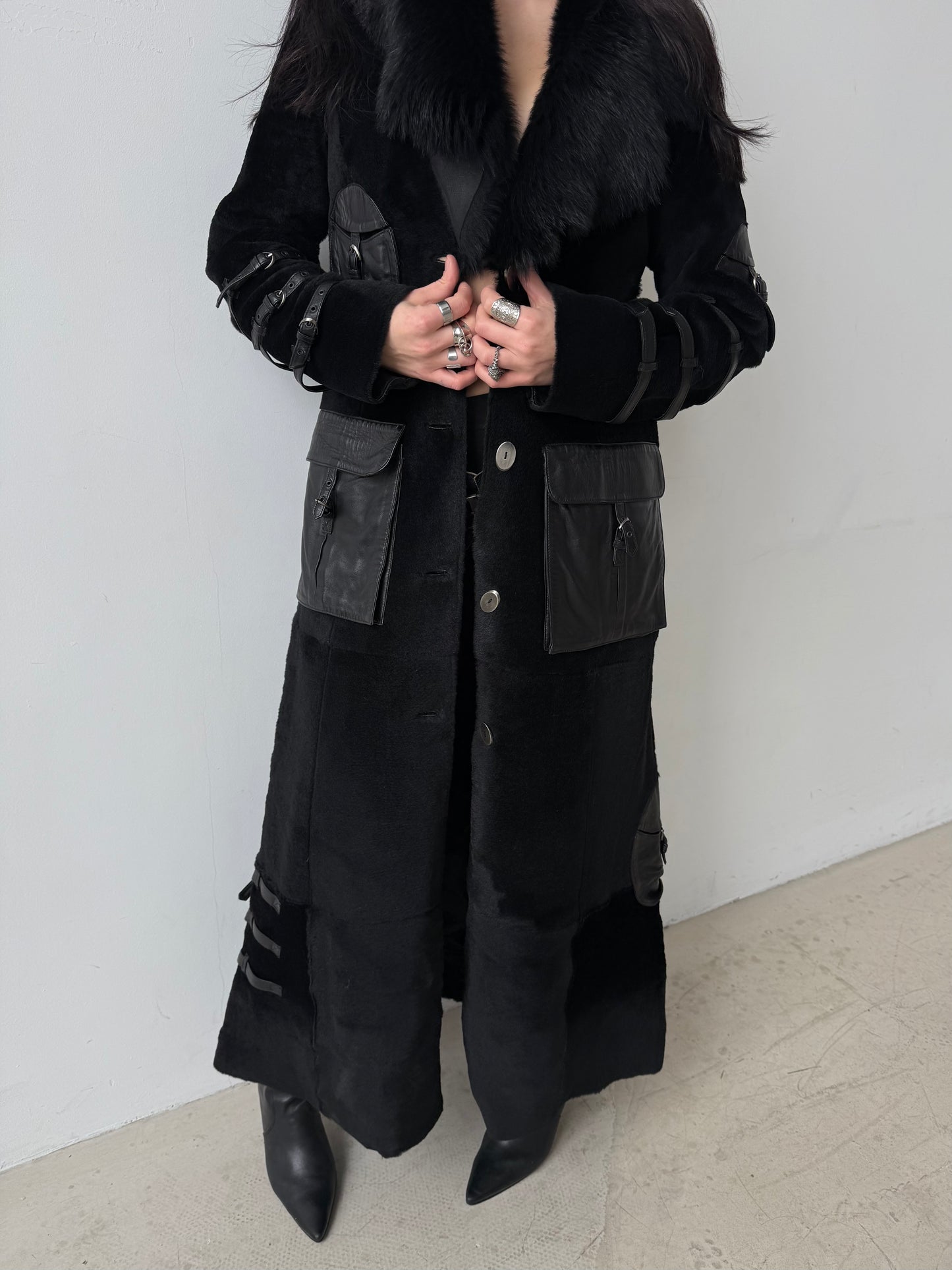 Vintage leather coat TWINKLING GLOBAL