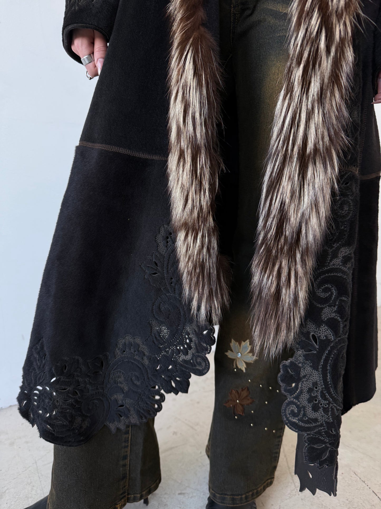 Vintage leather coat TWINKLING GLOBAL