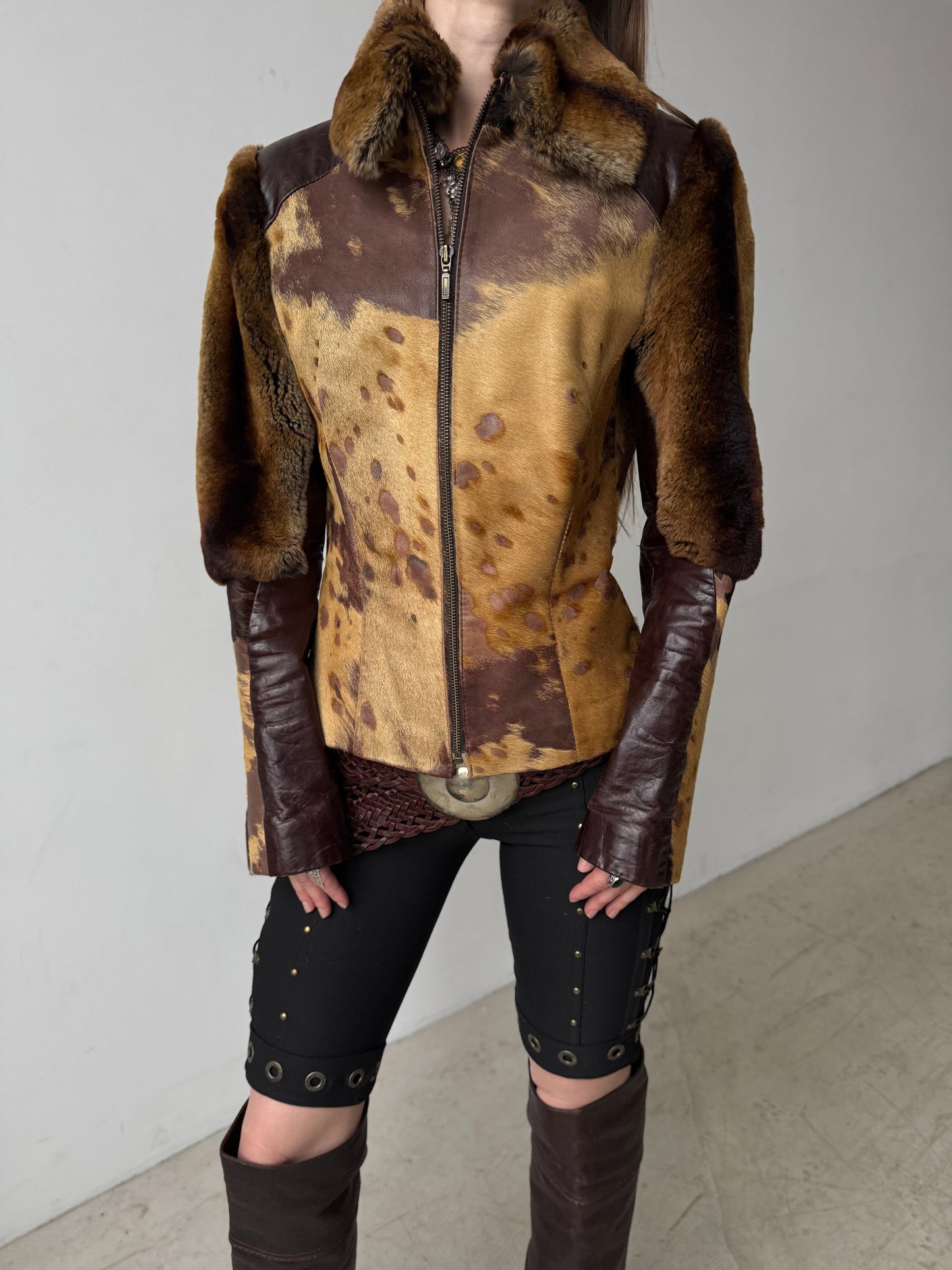 Vintage leather jacket TWINKLING GLOBAL