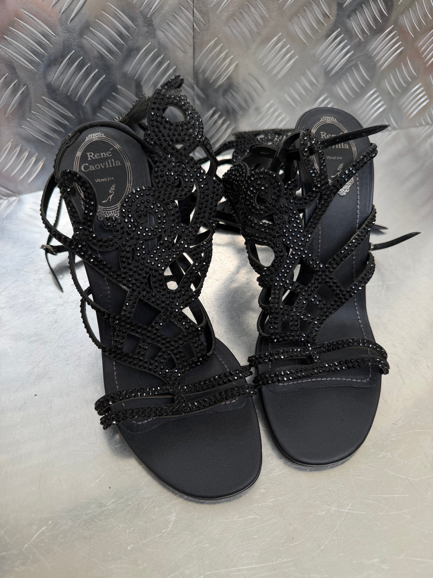 Rene Caovilla Swarovski gladiator sandals TWINKLING GLOBAL