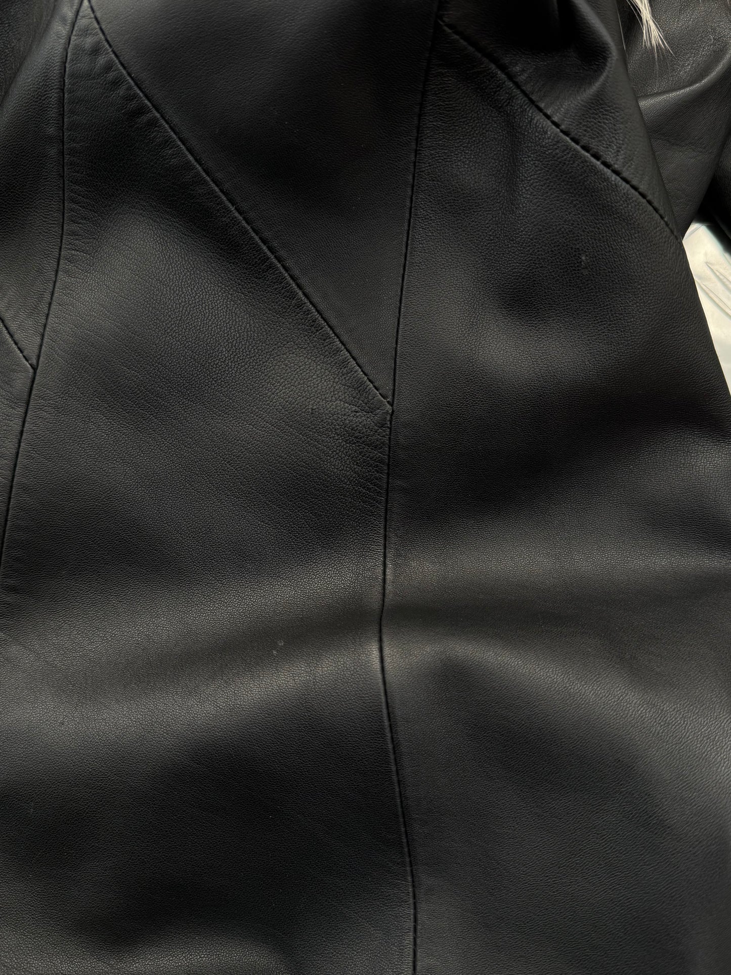 Vintage genuine leather maxi coat TWINKLING GLOBAL