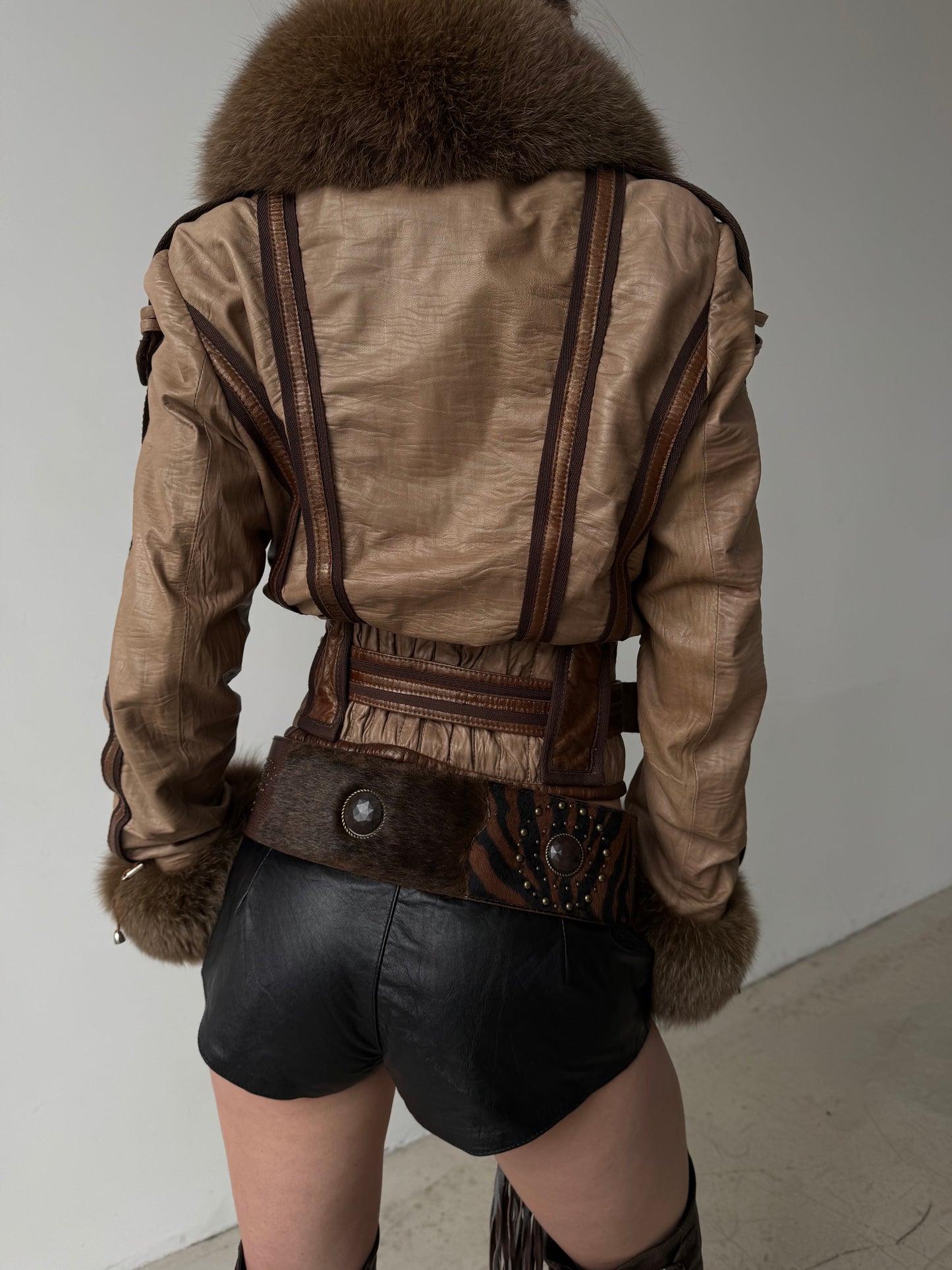 Vintage leather jacket TWINKLING GLOBAL