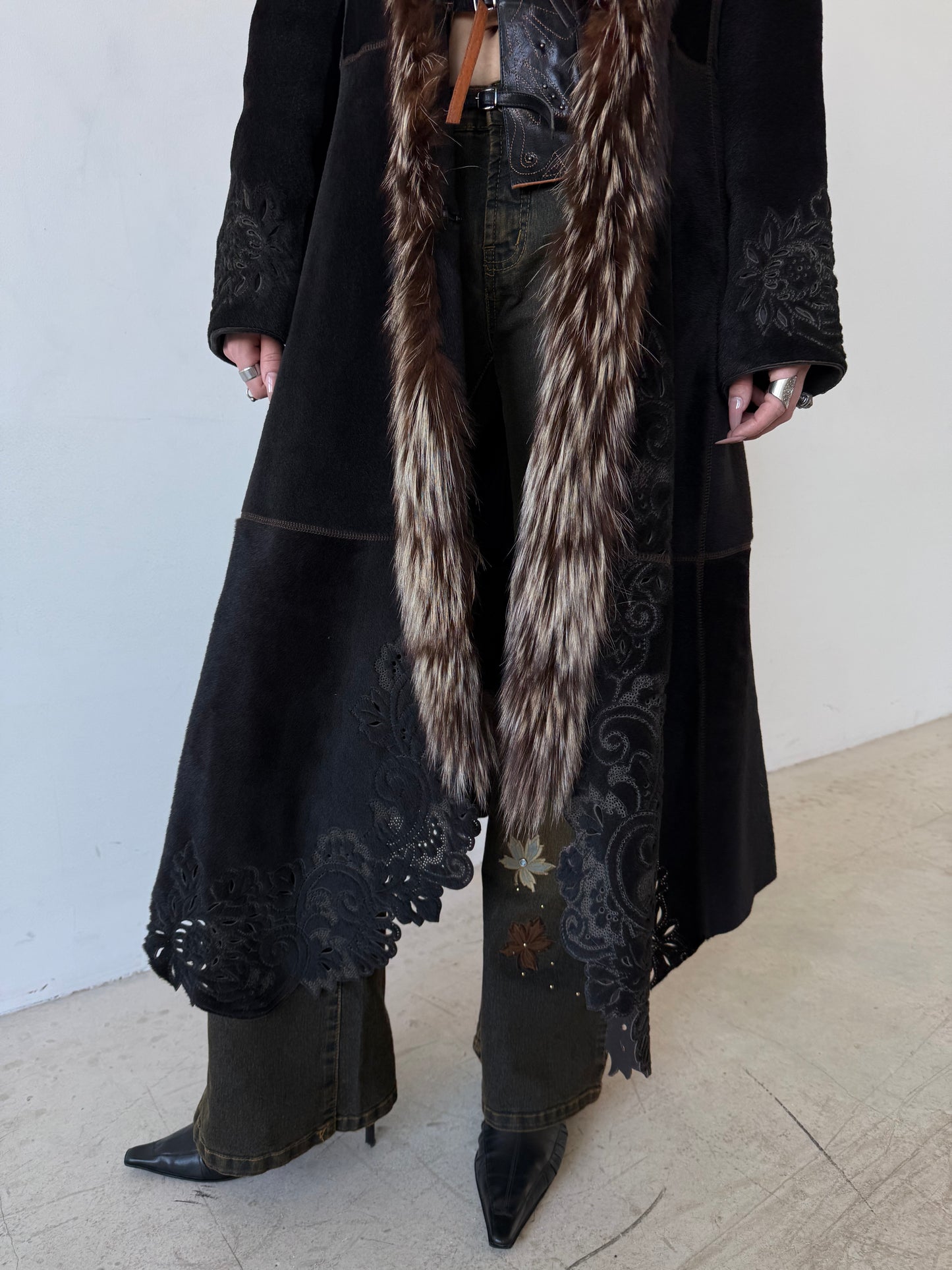 Vintage leather coat TWINKLING GLOBAL