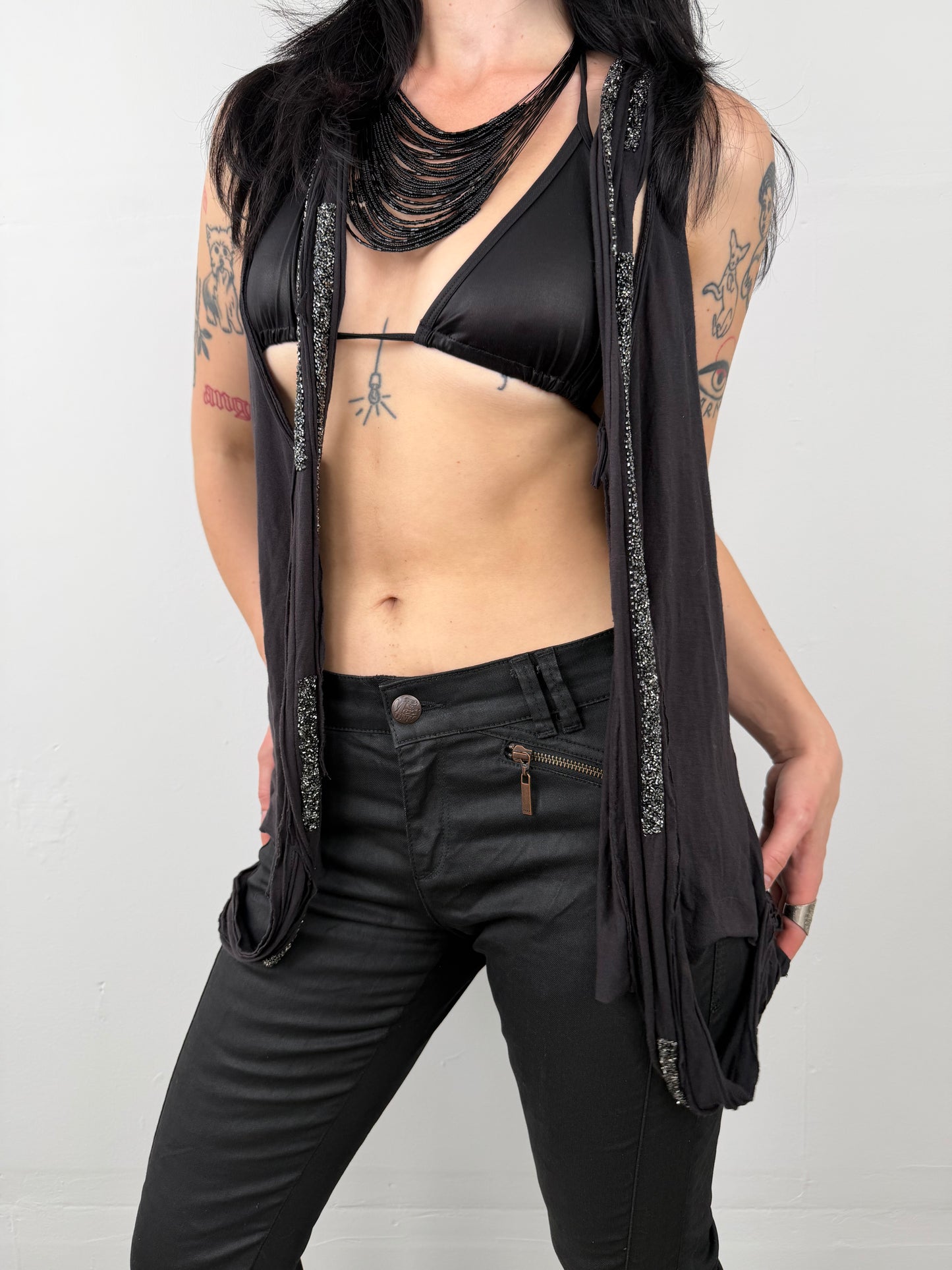 Vintage coated skinny jeans TWINKLING GLOBAL
