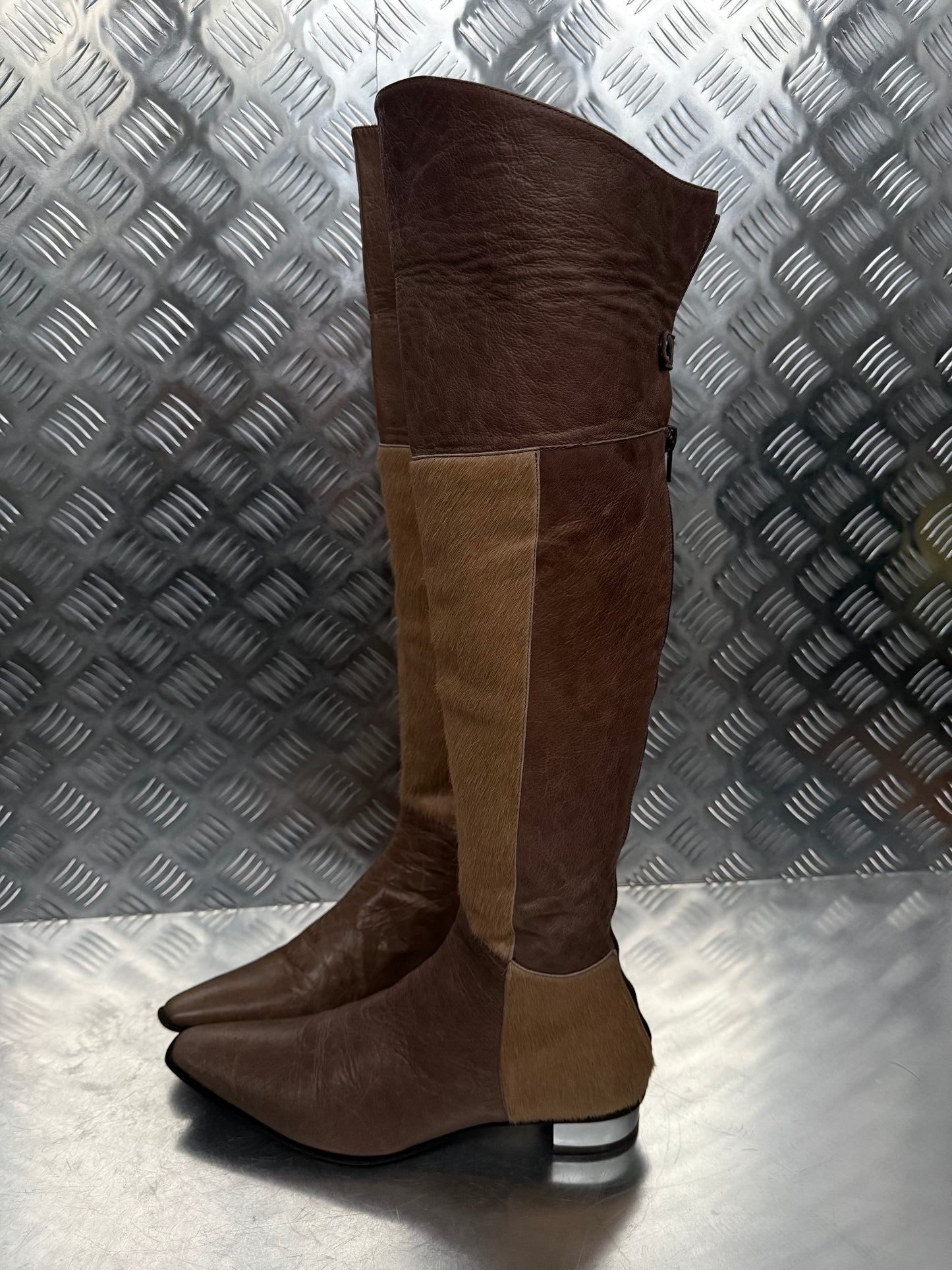Vintage over-the-knee leather boots Andrea Lattanzi TWINKLING GLOBAL