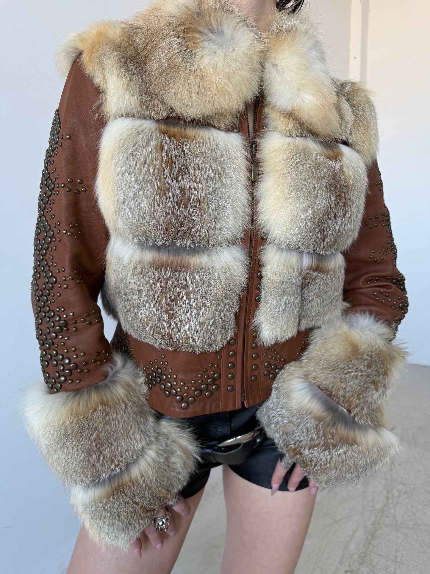 Vintage leather jacket TWINKLING GLOBAL