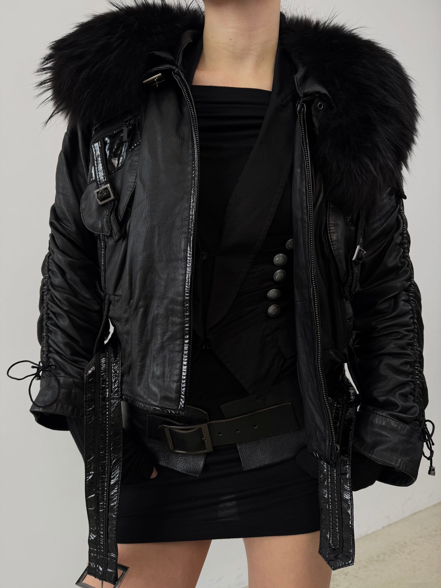 Vintage leather jacket TWINKLING GLOBAL