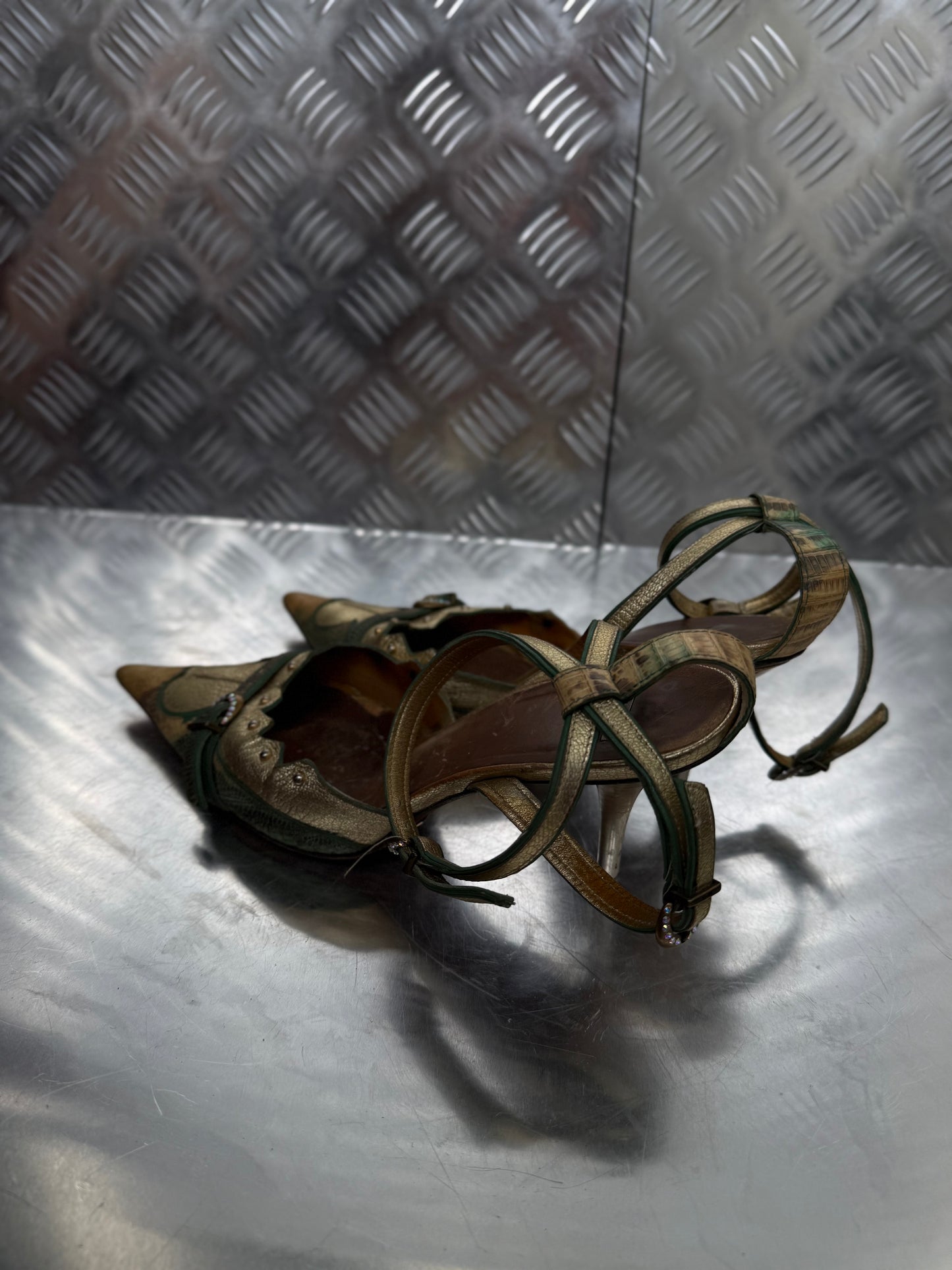 Vintage Shy leather slingback mules Twinkling Global