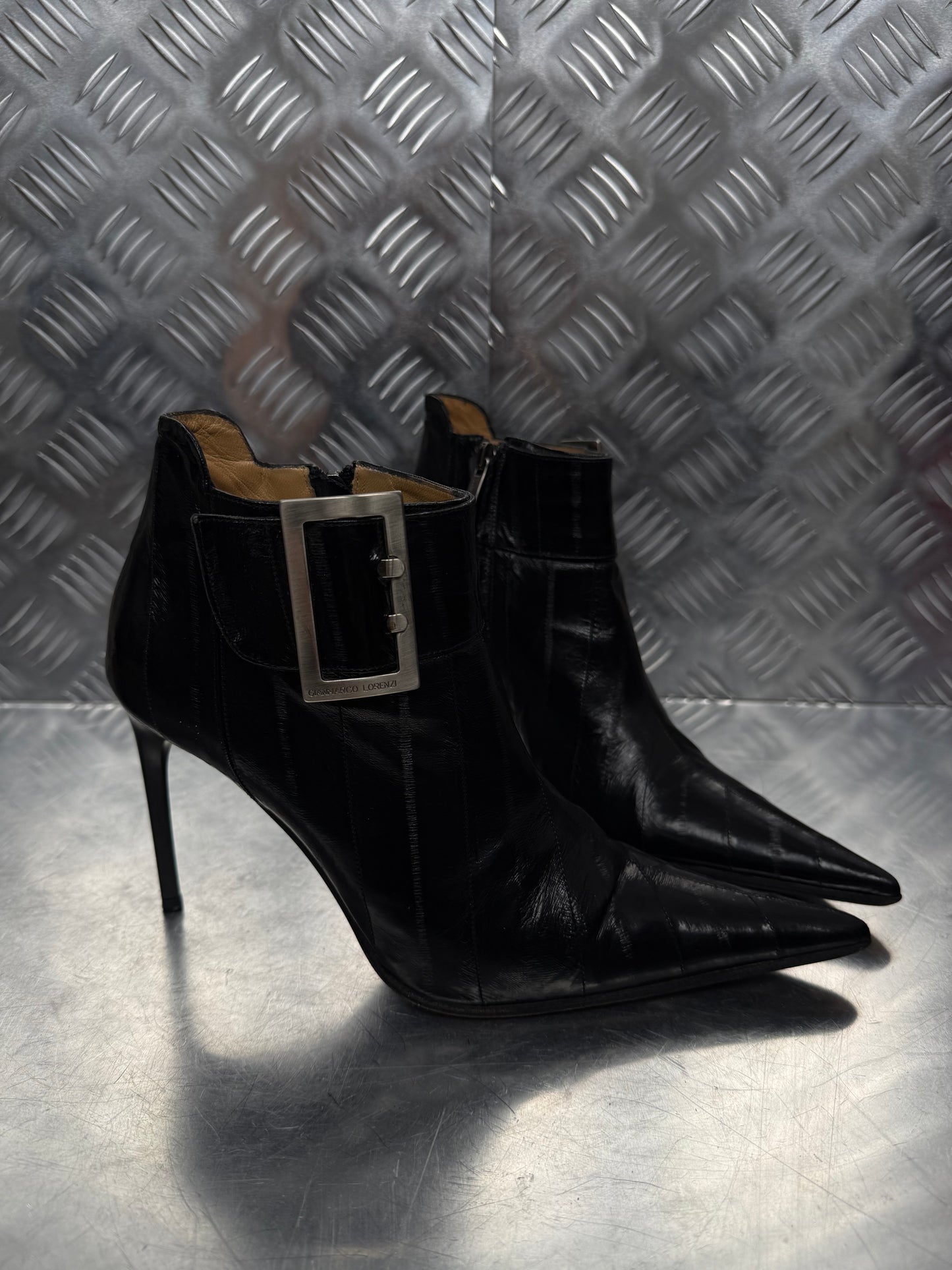 Vintage leather ankle boots Gianmarco Lorenzi TWINKLING GLOBAL