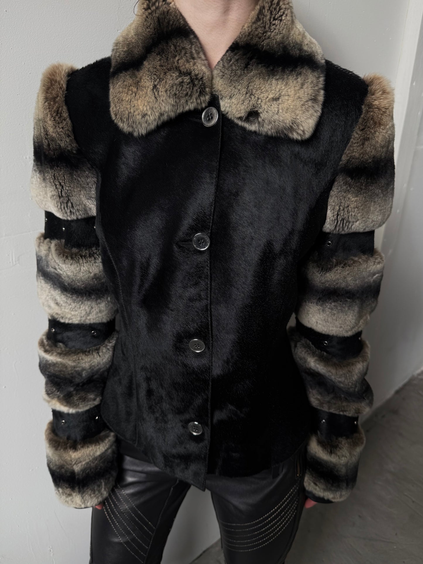 Vintage leather jacket TWINKLING GLOBAL