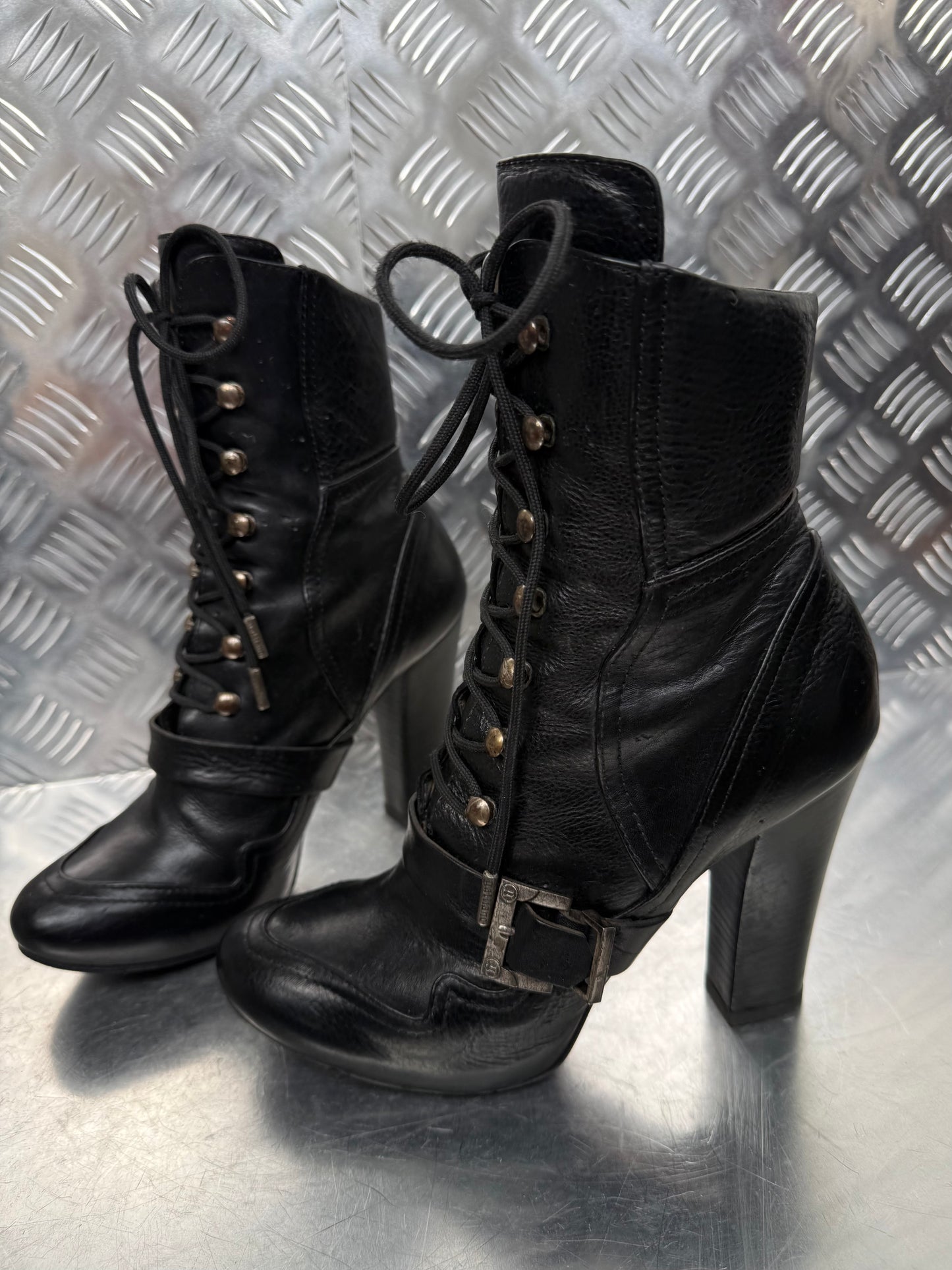 Vintage John Galliano leather boots TWINKLING GLOBAL