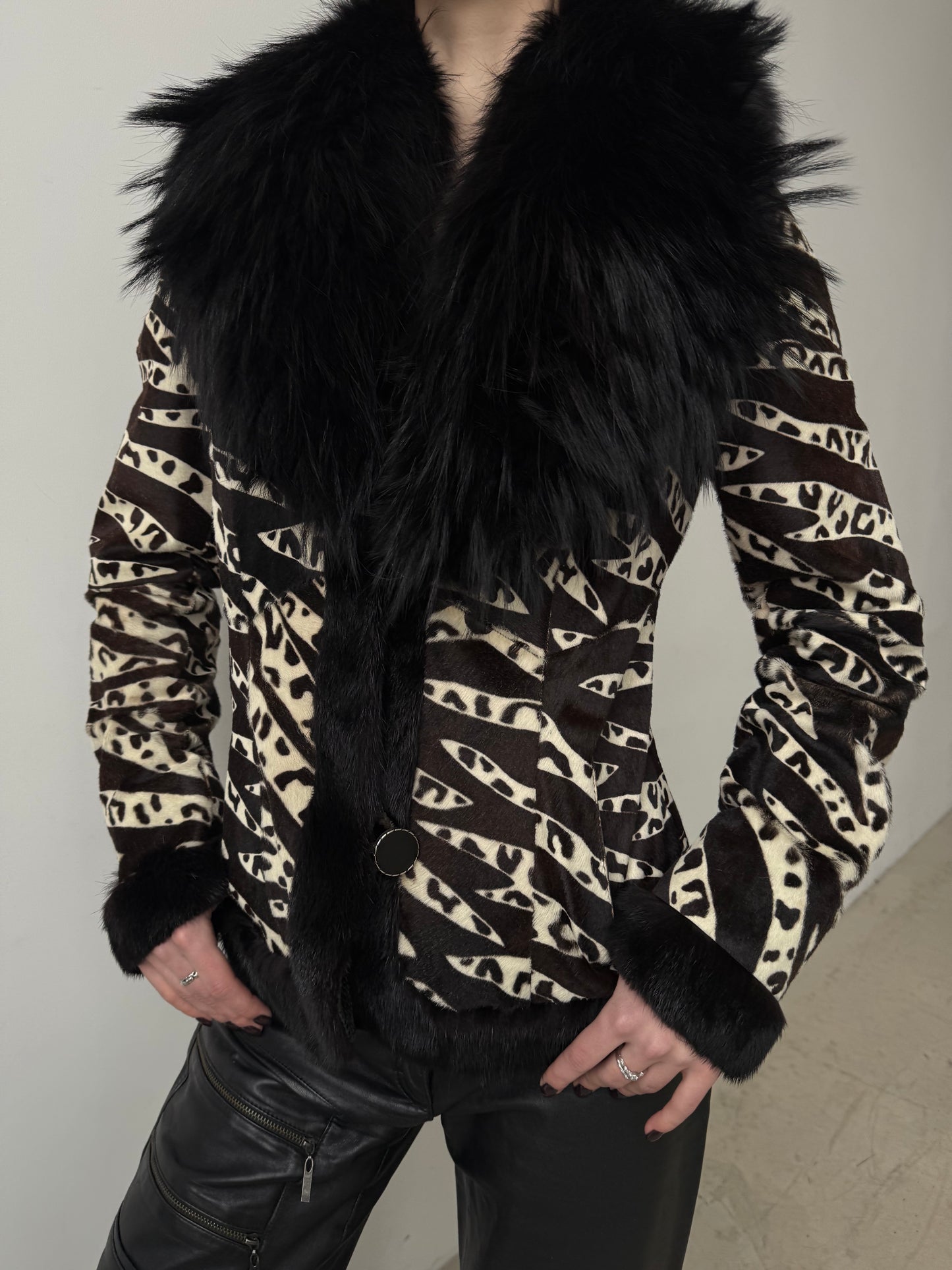 Vintage leather jacket TWINKLING GLOBAL