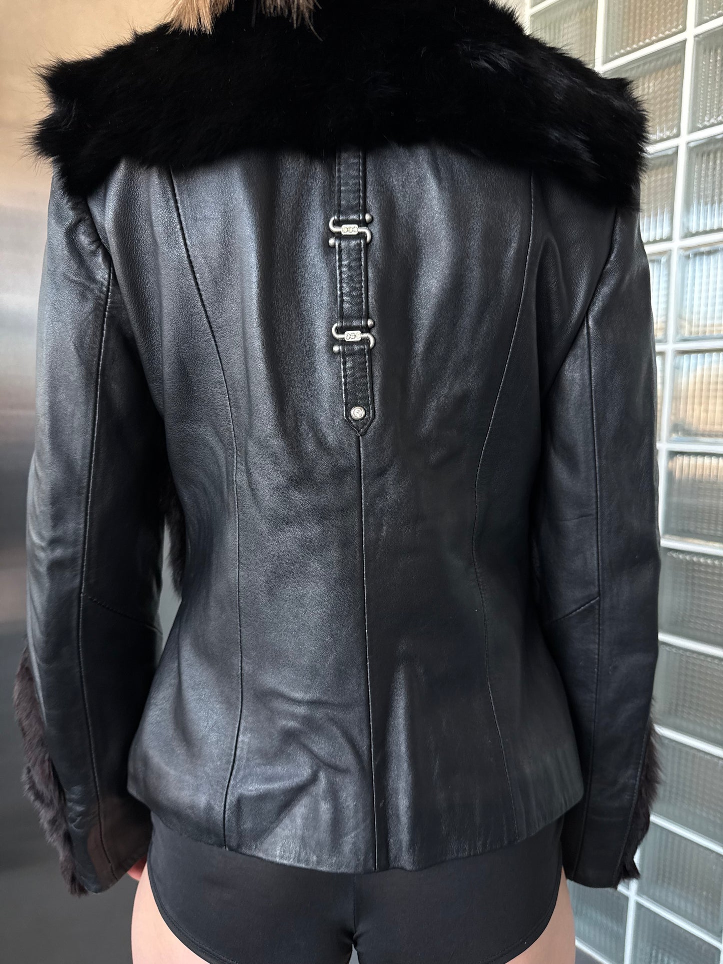 Vintage leather jacket TWINKLING GLOBAL