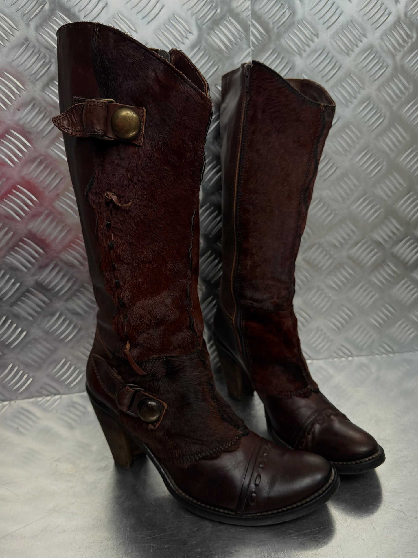 Vintage Italian leather cowboy boots TWINKLING GLOBAL
