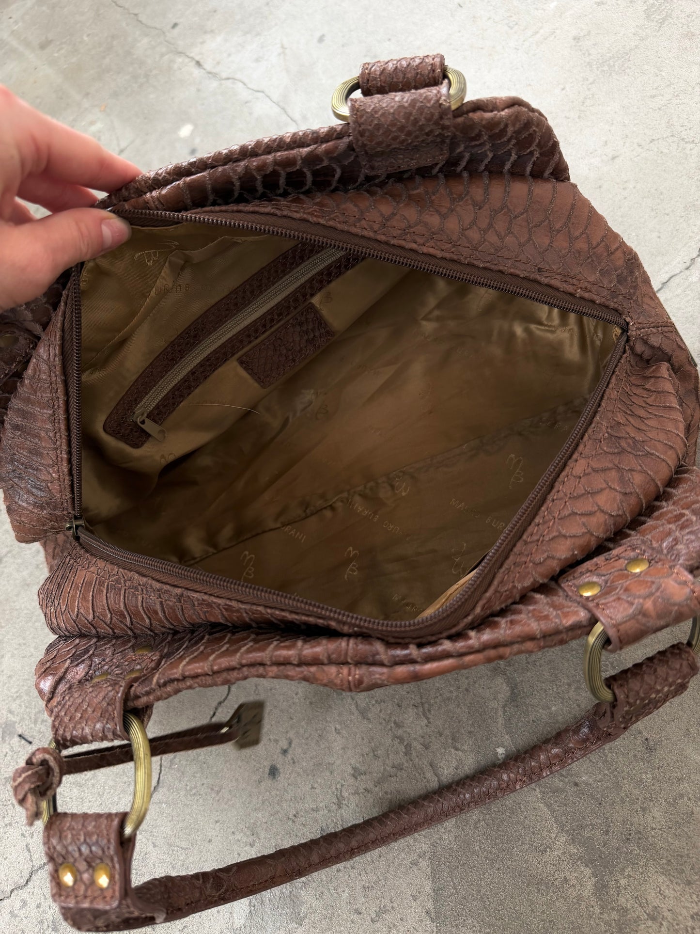 Vintage leather bag TWINKLING GLOBAL
