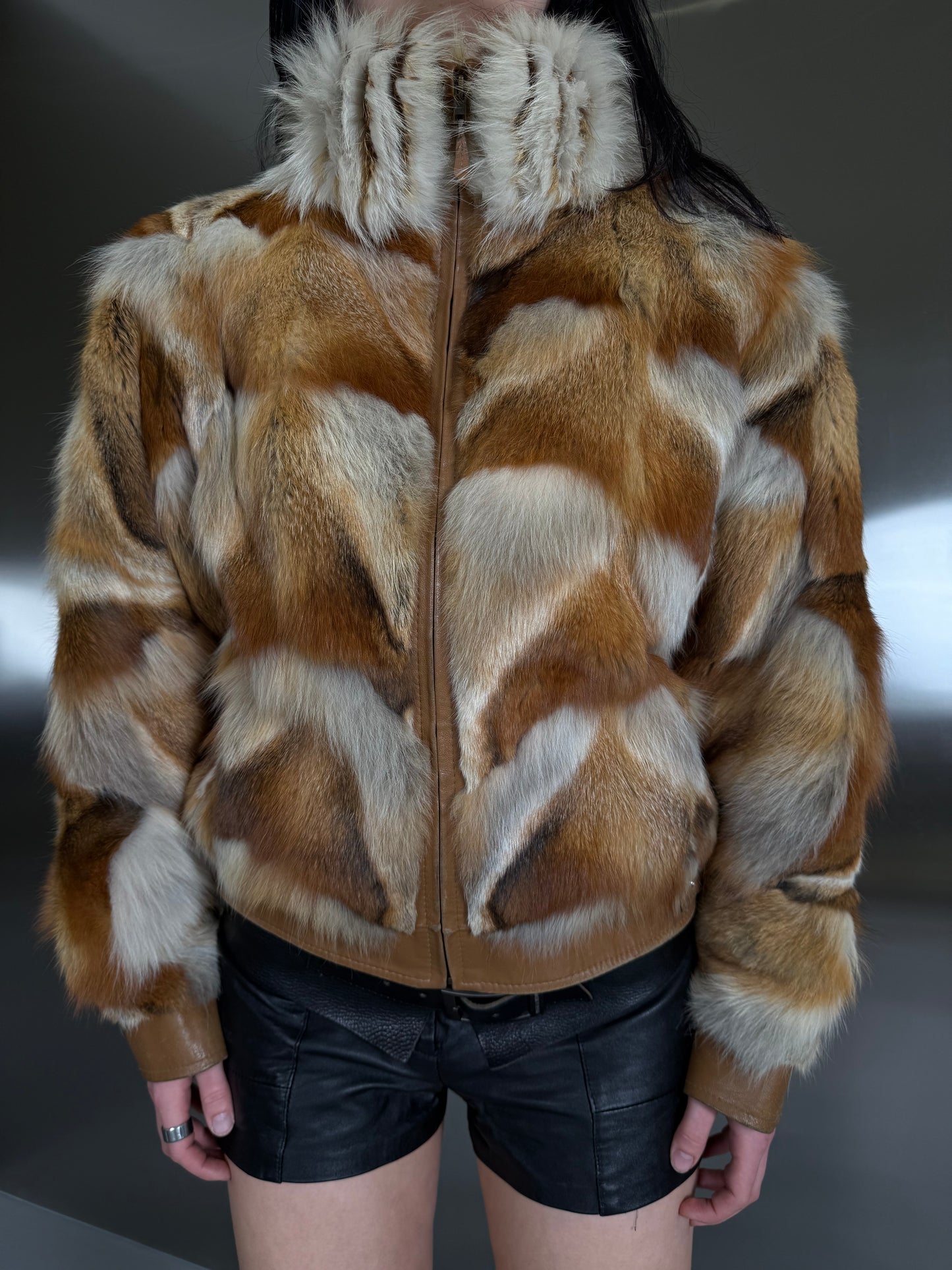 Vintage leather jacket TWINKLING GLOBAL