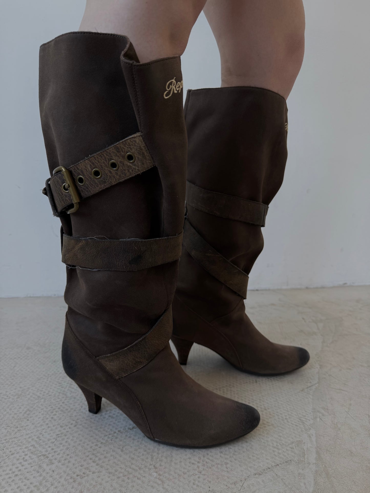 Vintage Replay leather cowboy boots TWINKLING GLOBAL