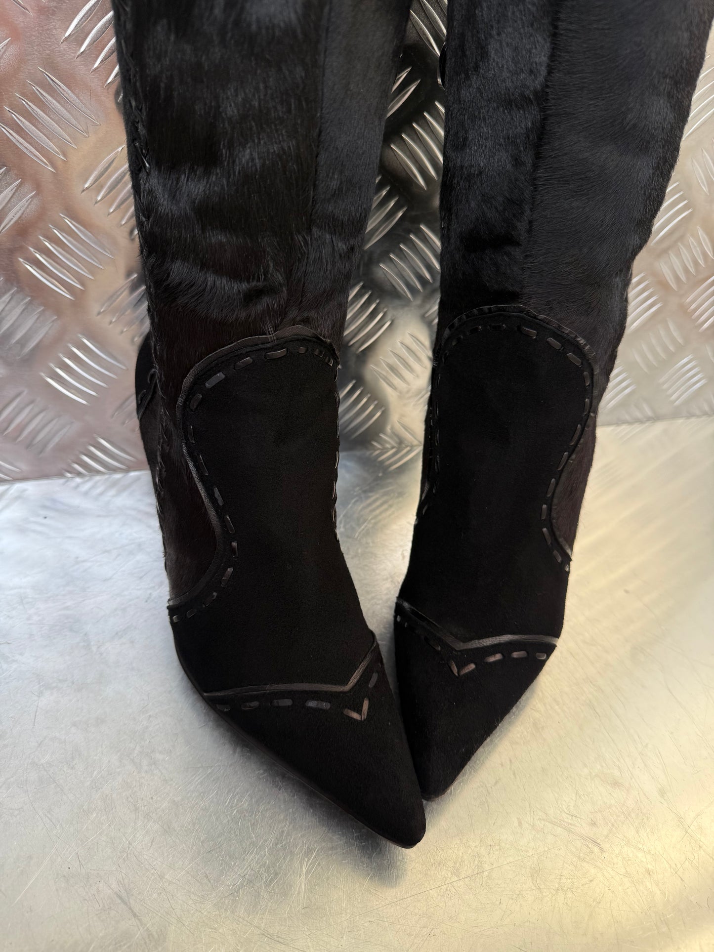 Vintage suede leather boots Twinkling Global