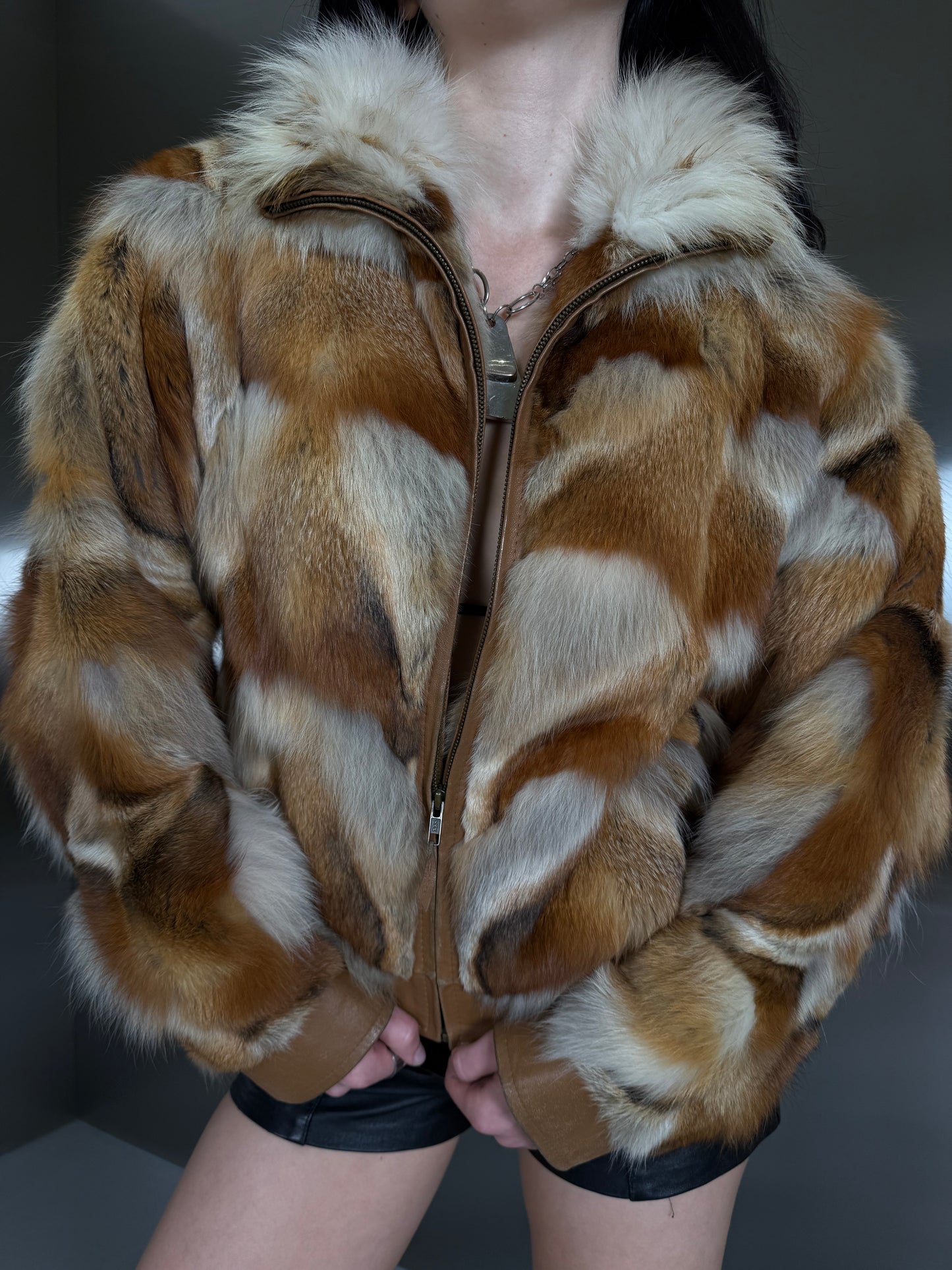 Vintage leather jacket TWINKLING GLOBAL