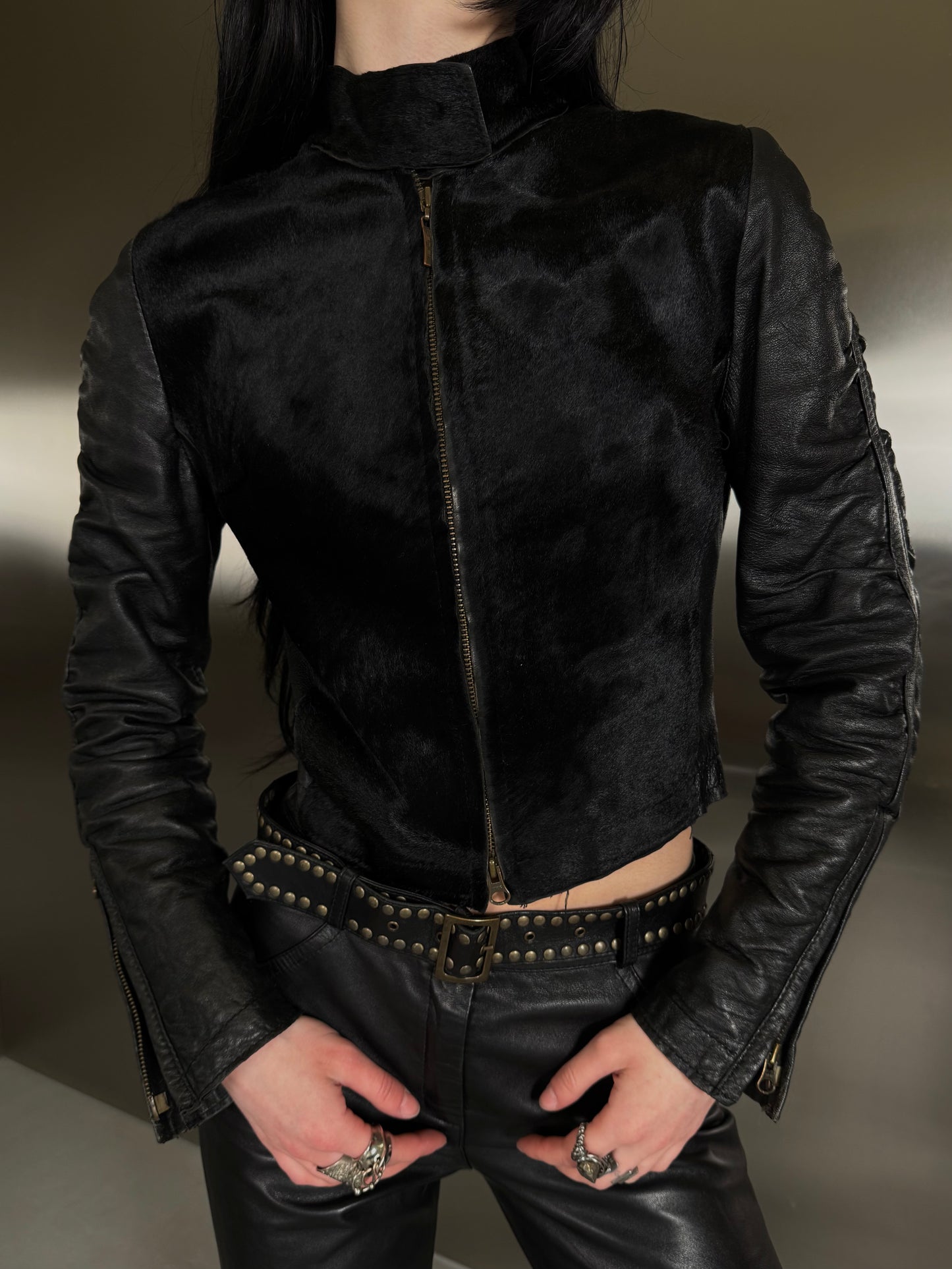 Vintage leather jacket TWINKLING GLOBAL