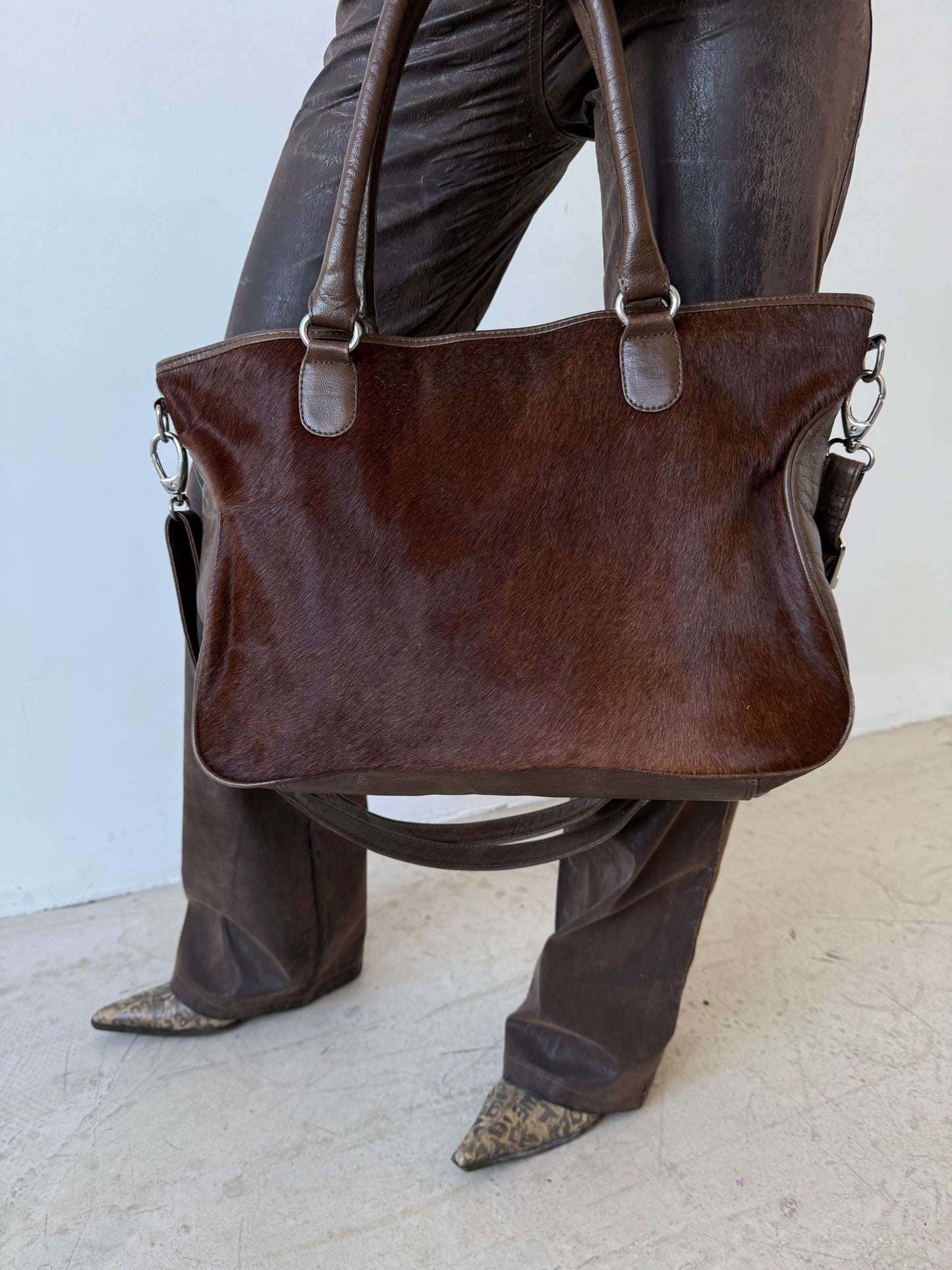 Vintage leather bag TWINKLING GLOBAL