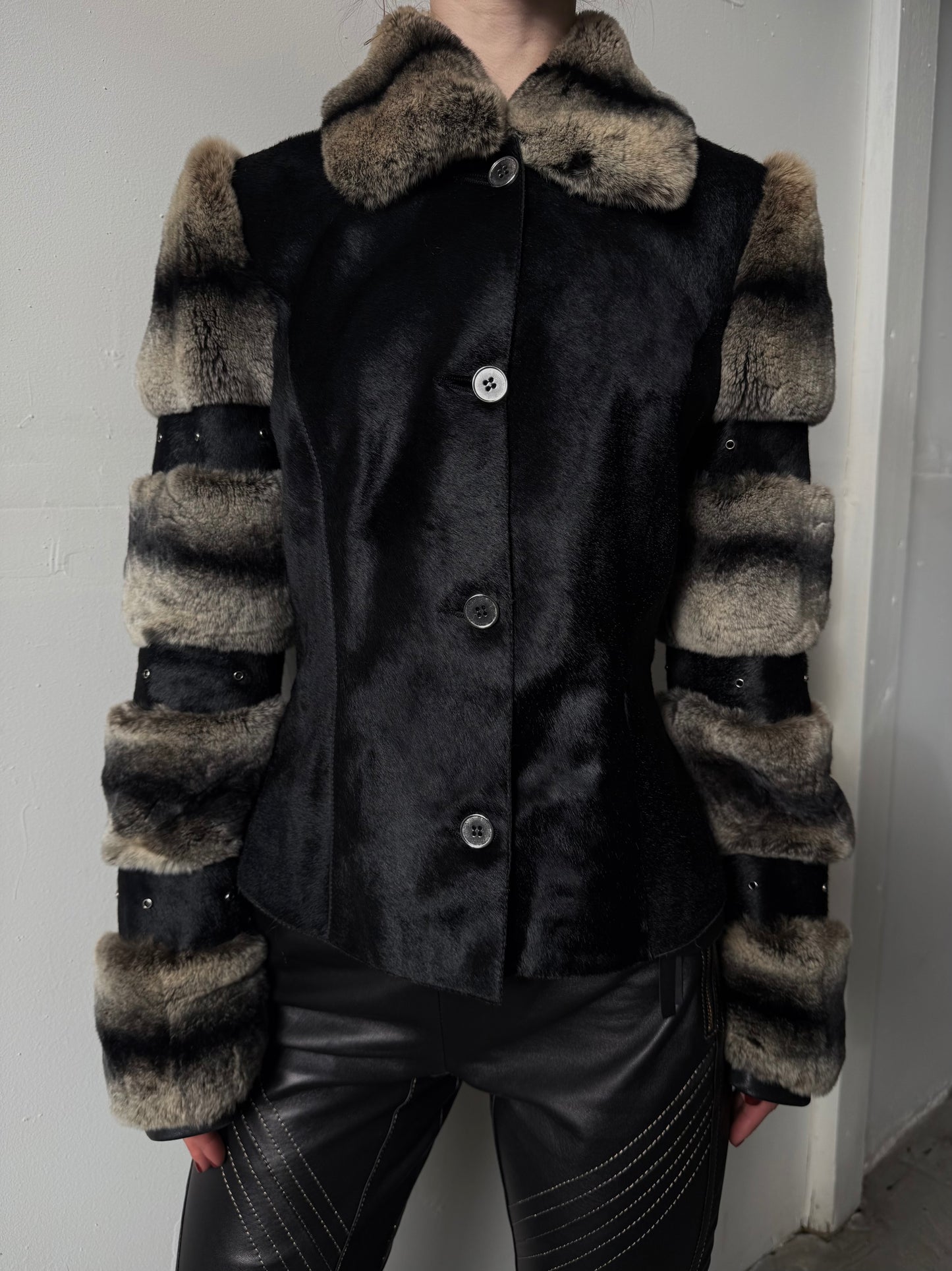 Vintage leather jacket TWINKLING GLOBAL