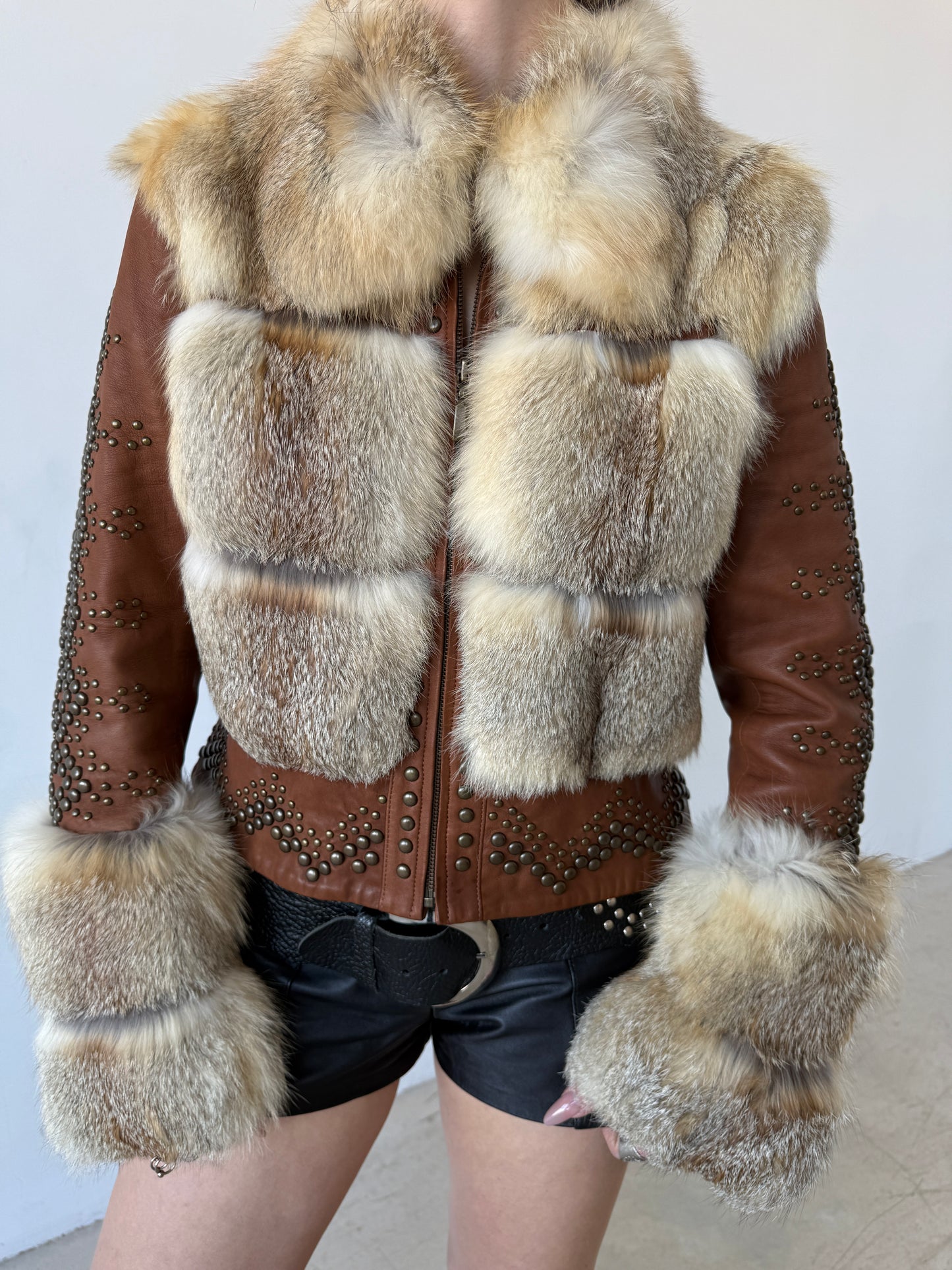 Vintage leather jacket TWINKLING GLOBAL