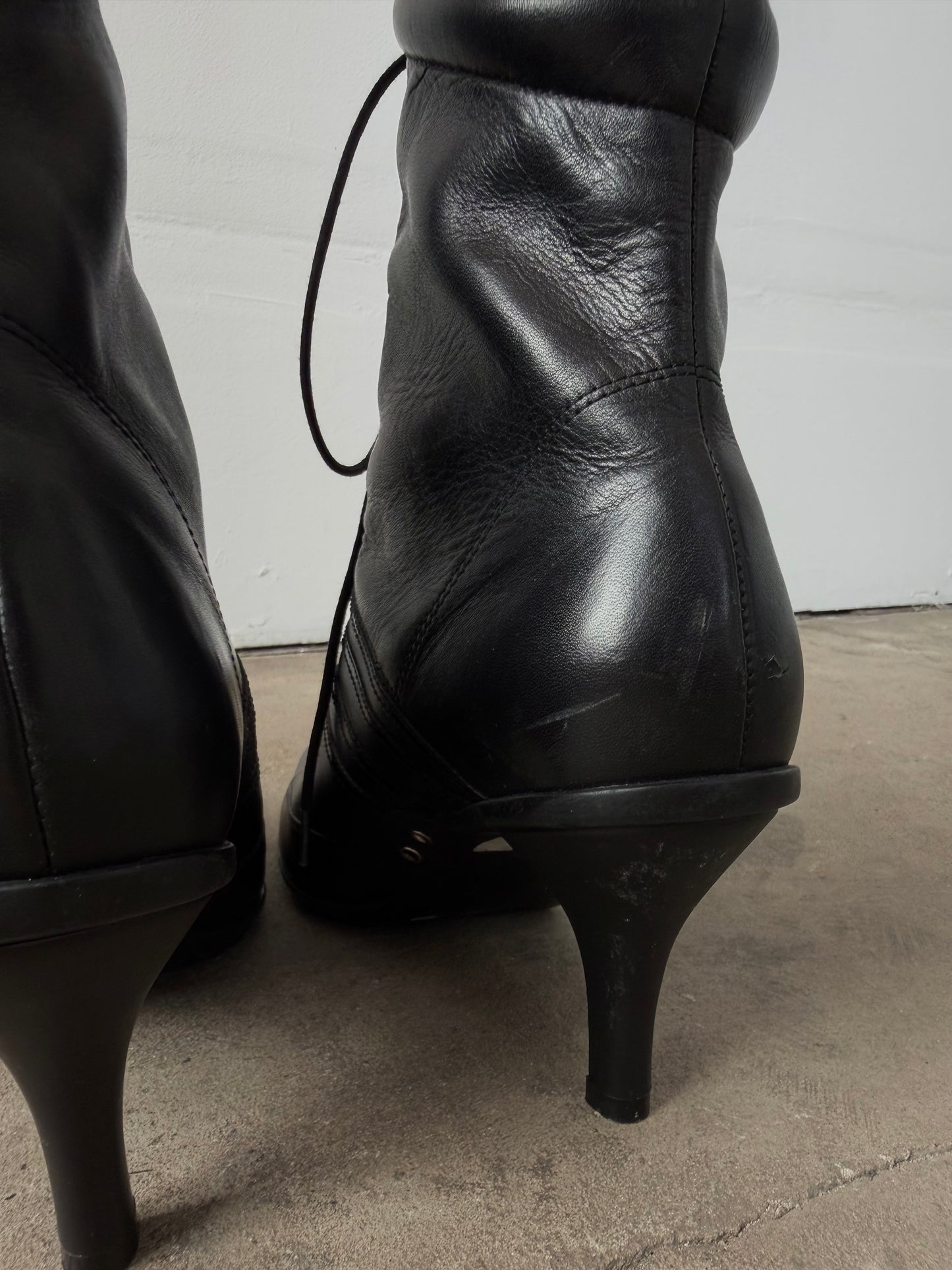 Leather lace-up ankle boots TWINKLING GLOBAL