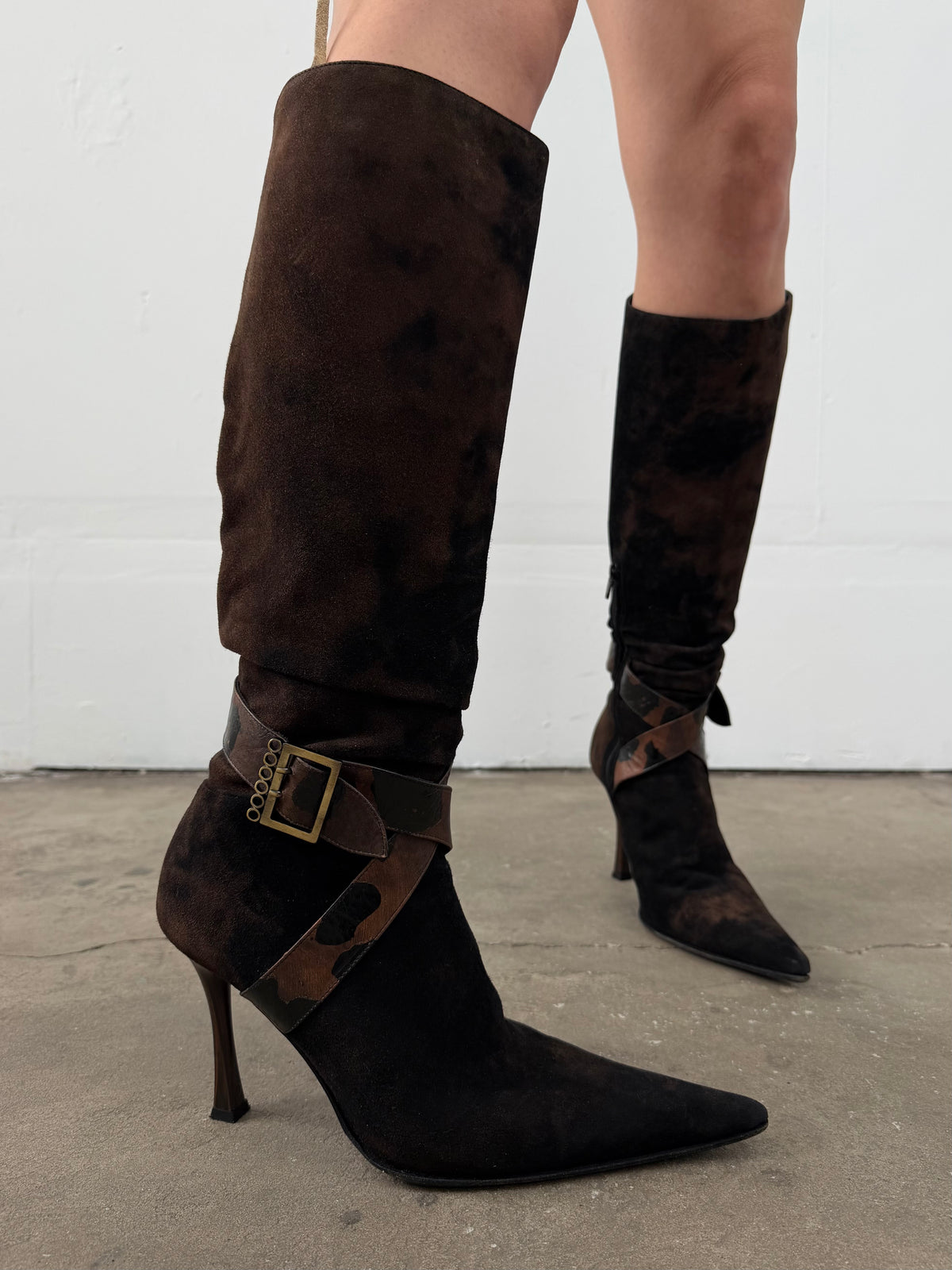 Vintage Loretta Pettinari pointed suede boots TWINKLING GLOBAL