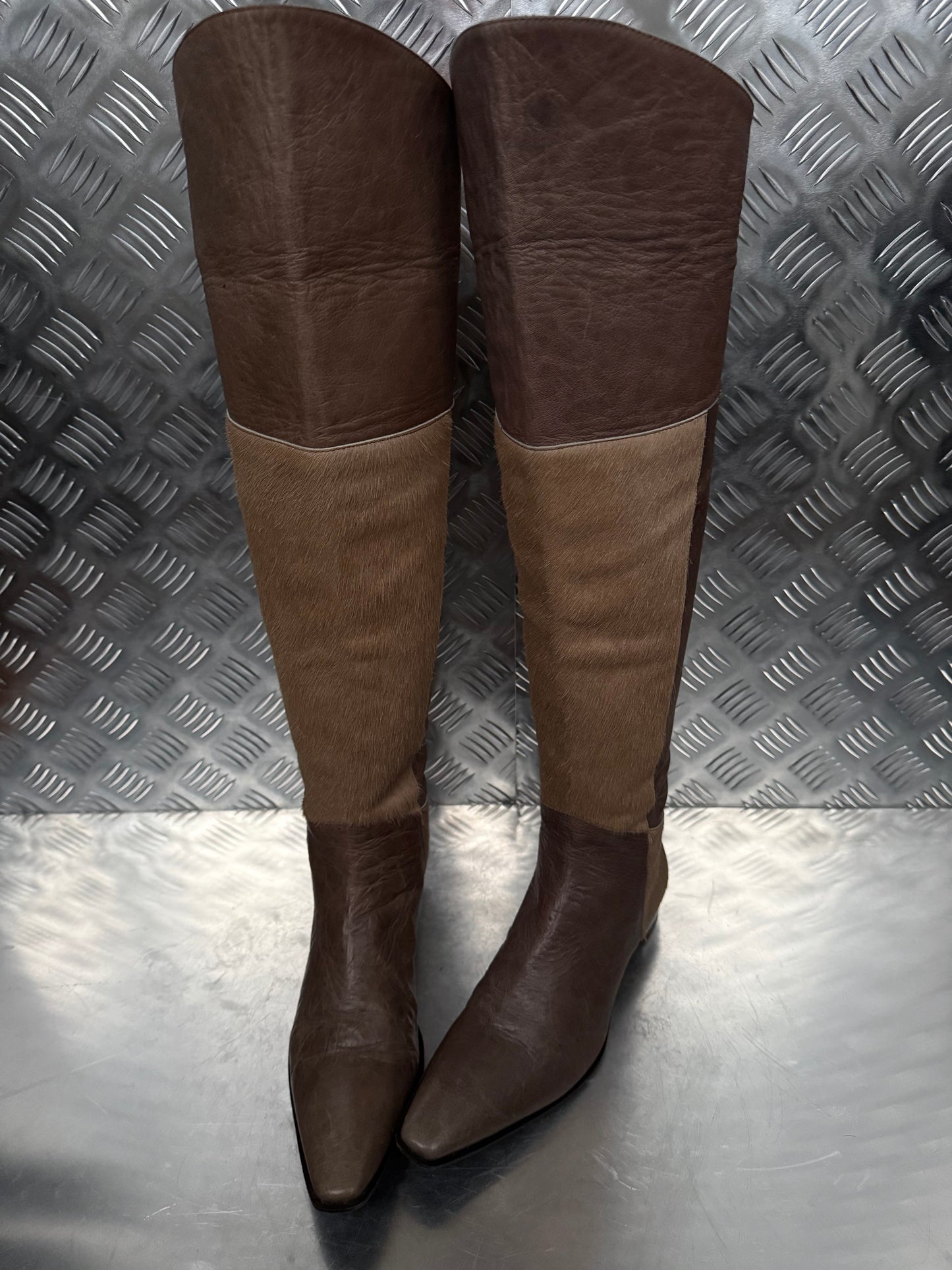 Vintage over-the-knee leather boots Andrea Lattanzi TWINKLING GLOBAL