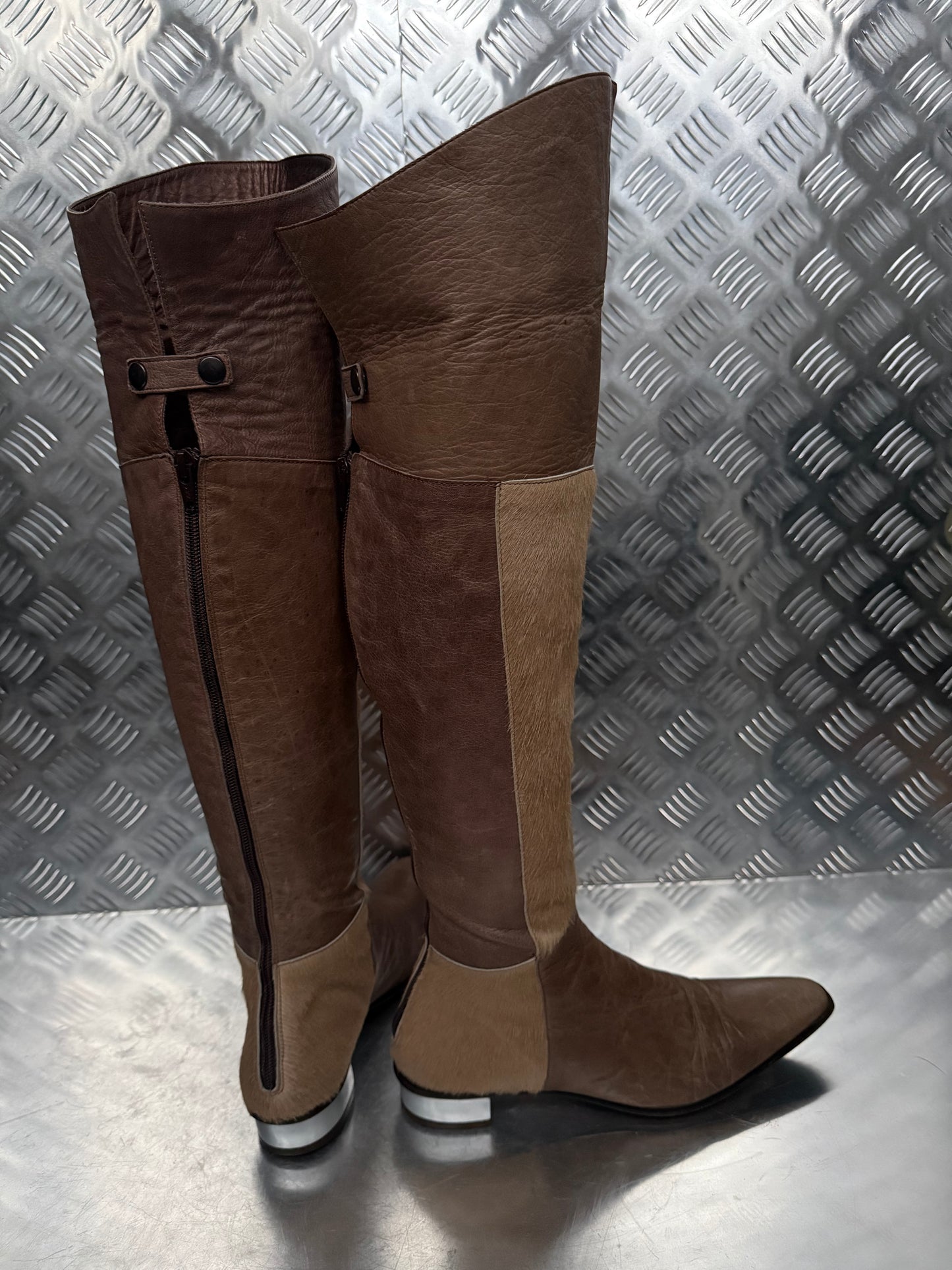 Vintage over-the-knee leather boots Andrea Lattanzi TWINKLING GLOBAL