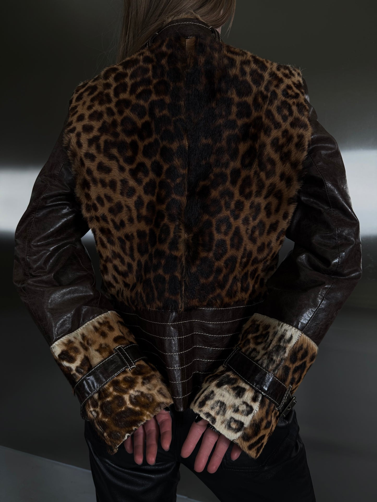 Vintage leather jacket TWINKLING GLOBAL