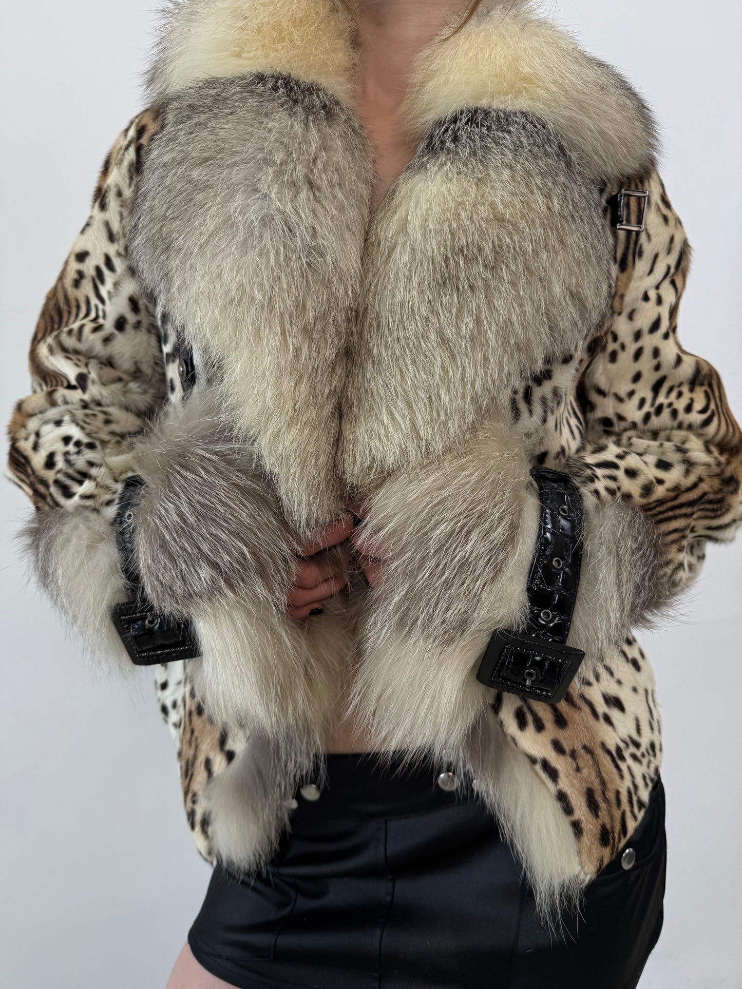 Vintage leather coat TWINKLING GLOBAL