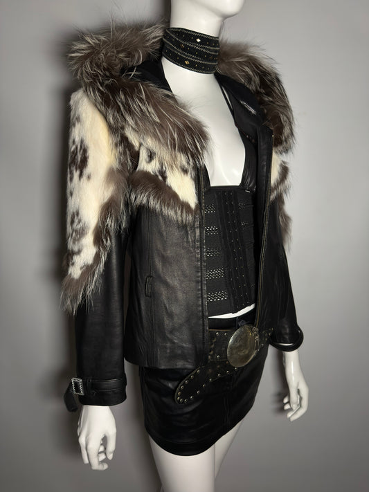 Vintage leather  jacket  - TWINKLING GLOBAL