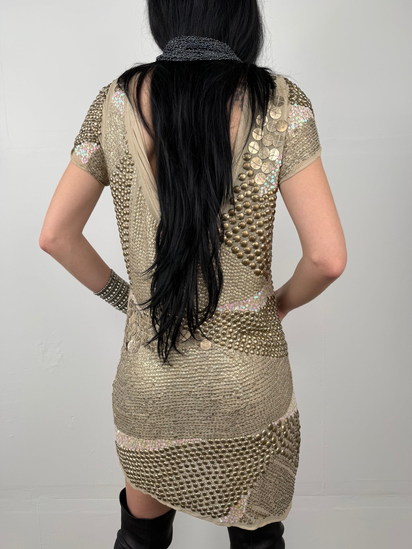 AllSaints embellished dress TWINKLING GLOBAL
