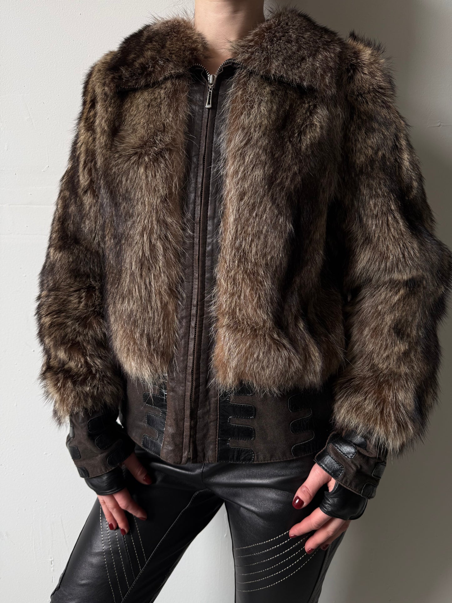 Vintage leather jacket TWINKLING GLOBAL
