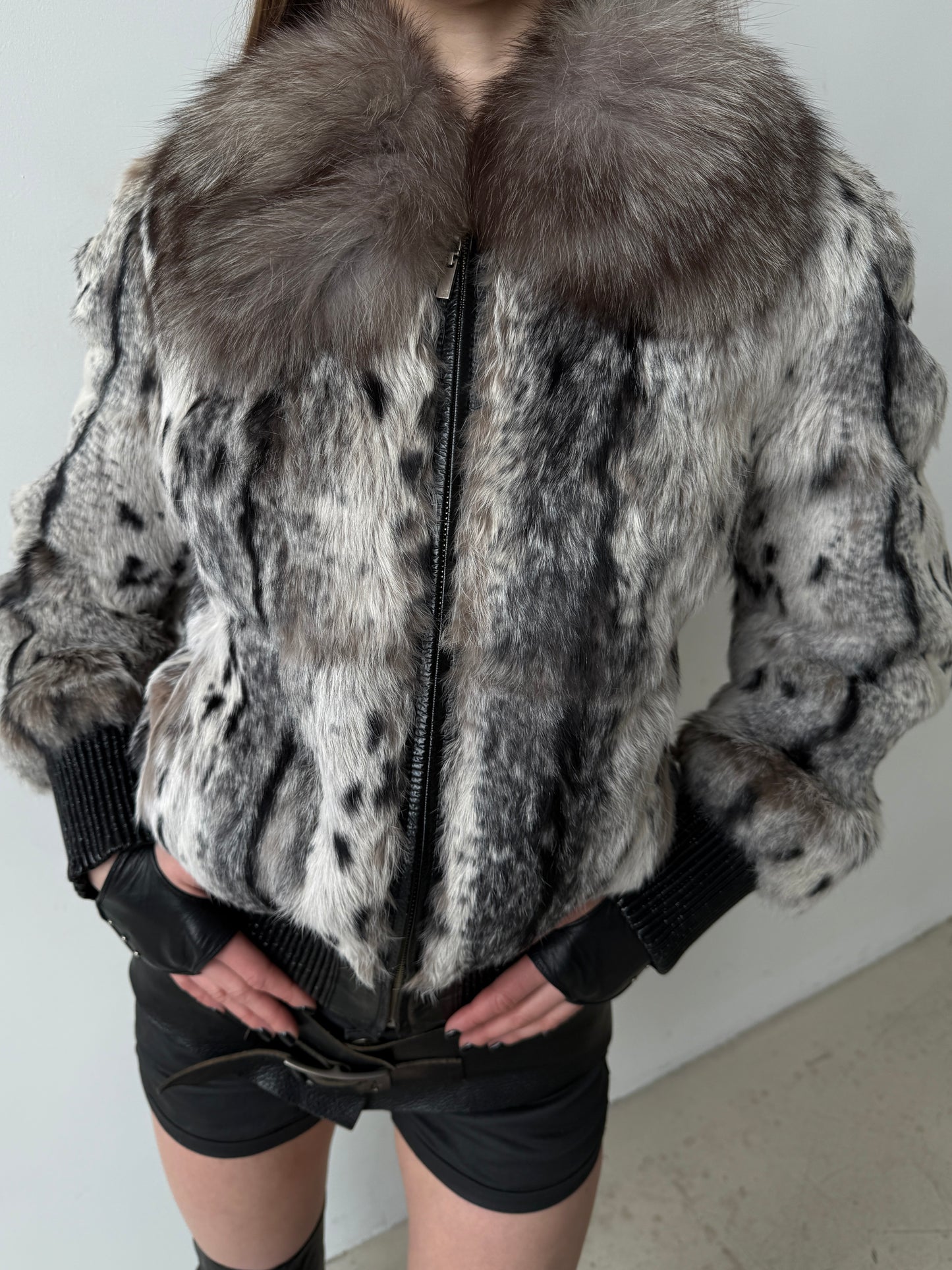 Vintage leather jacket TWINKLING GLOBAL
