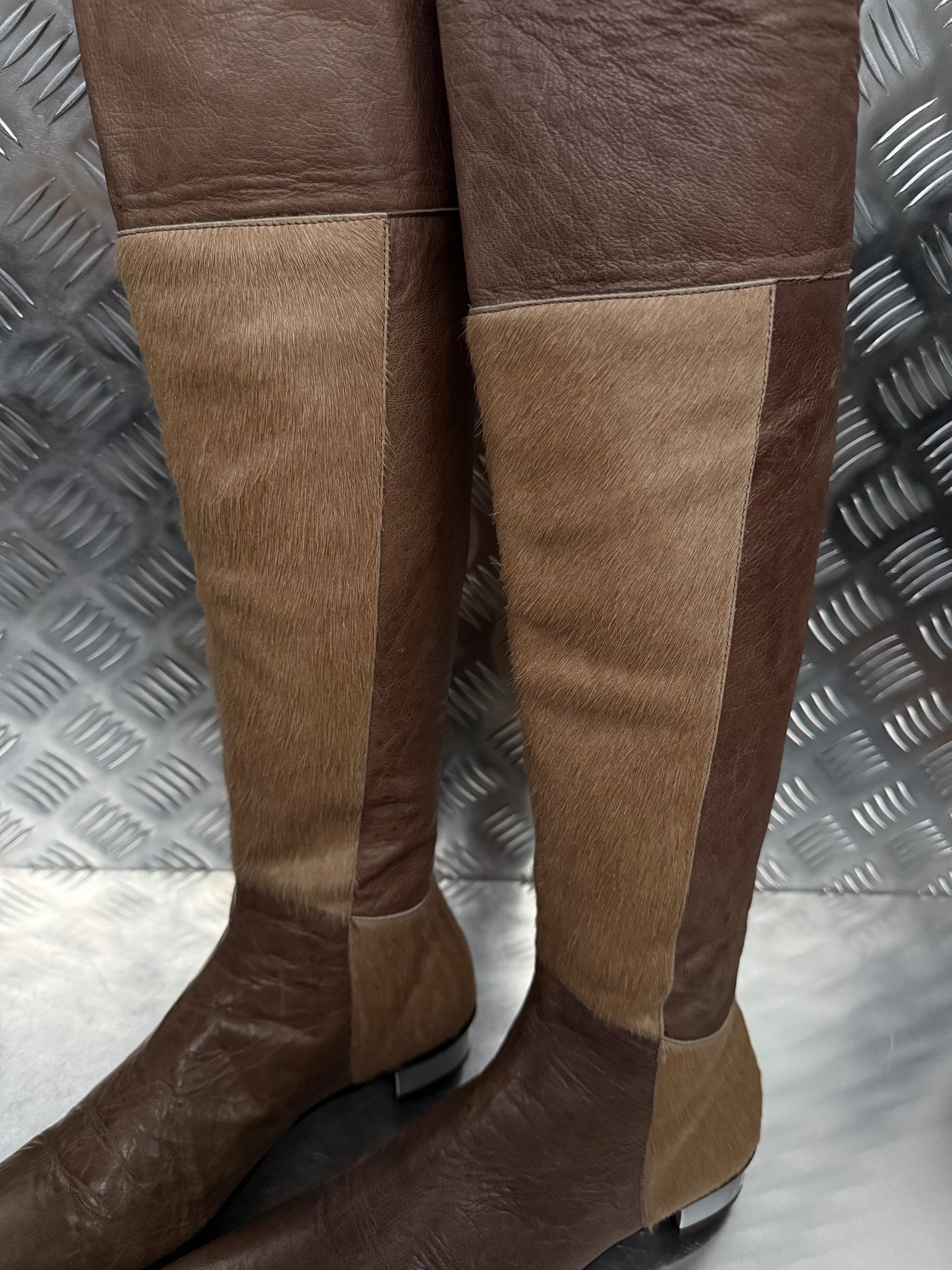 Vintage over-the-knee leather boots Andrea Lattanzi TWINKLING GLOBAL