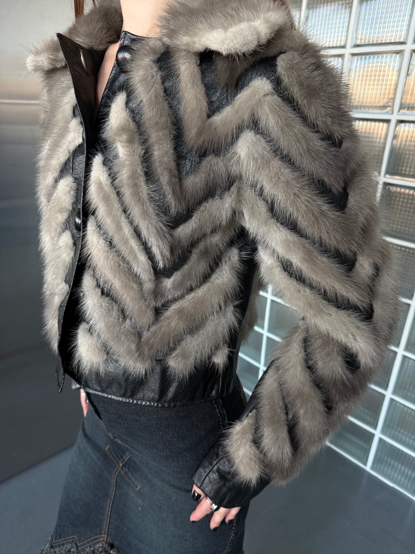 Vintage leather jacket Twinkling Global