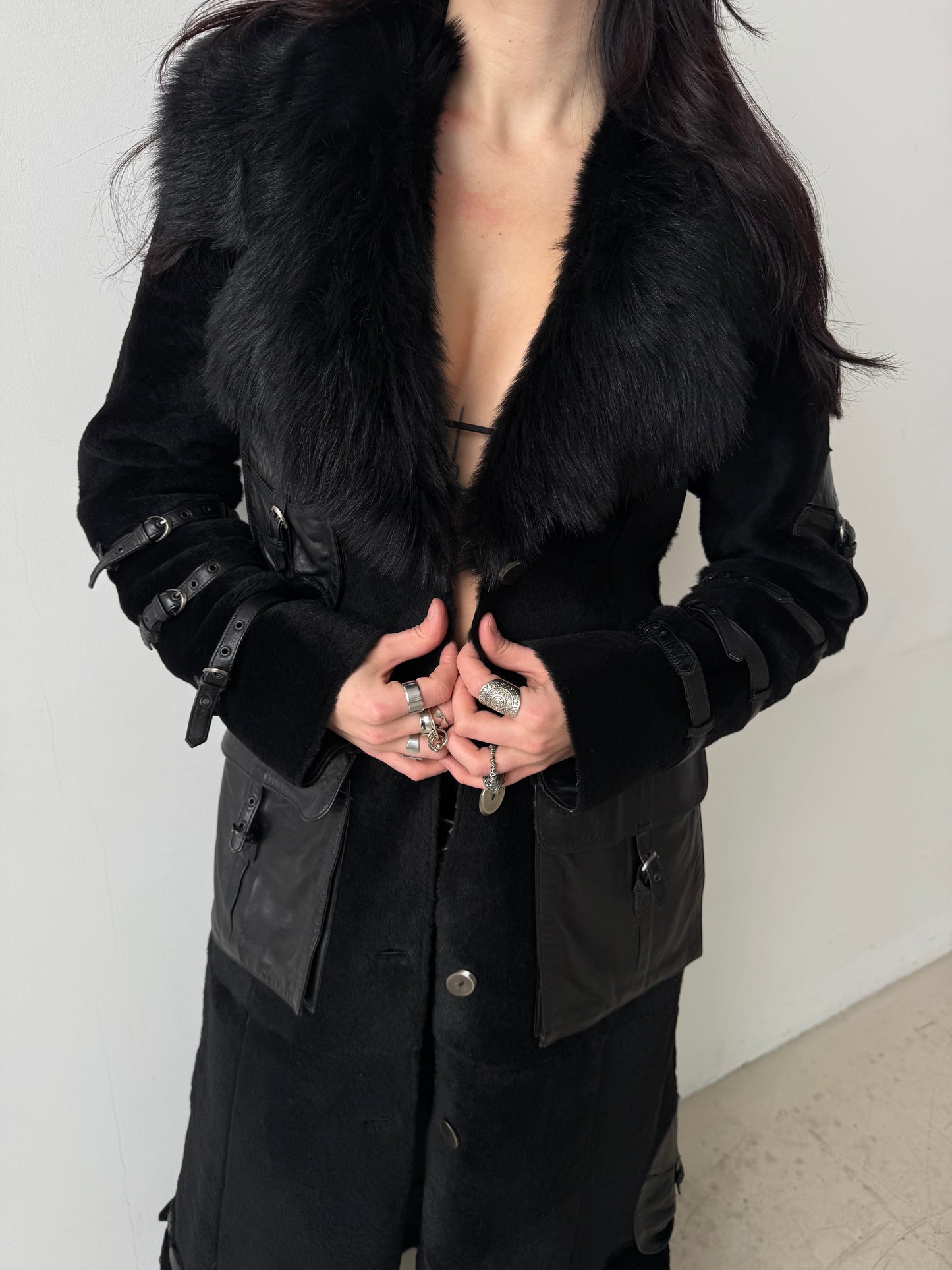 Vintage leather coat TWINKLING GLOBAL