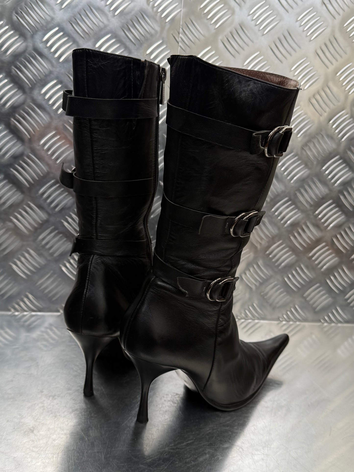 Vintage genuine leather boots TWINKLING GLOBAL