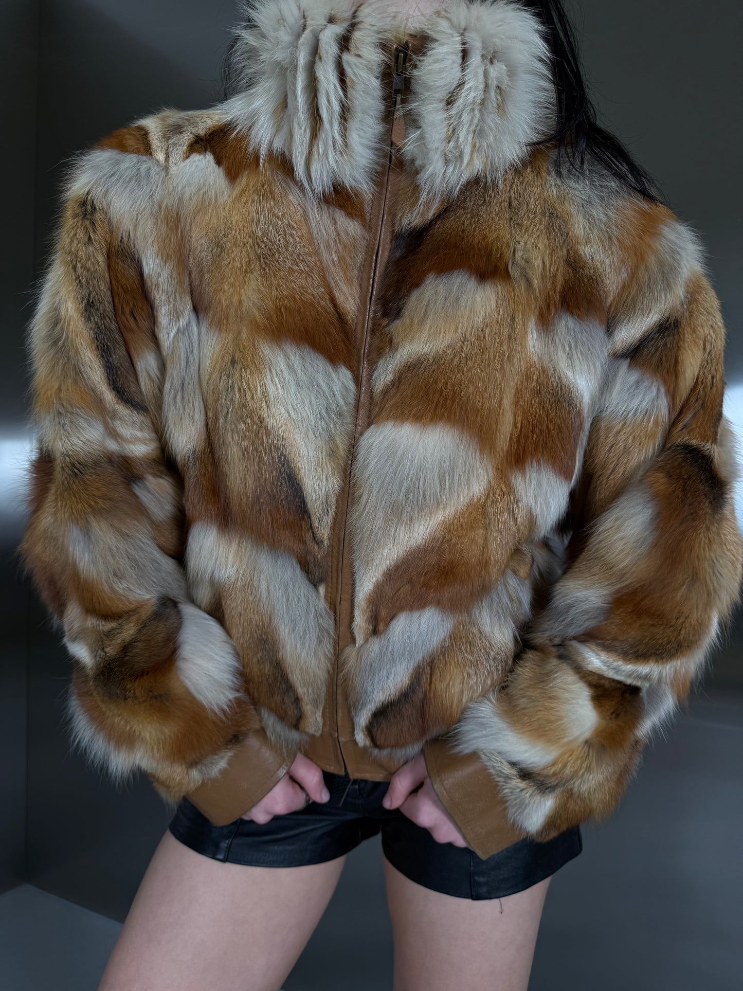 Vintage leather jacket TWINKLING GLOBAL