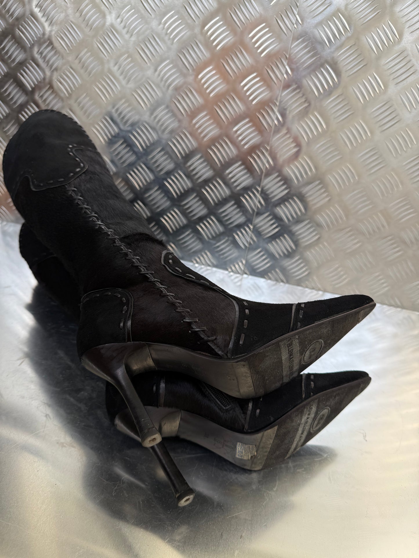 Vintage suede leather boots Twinkling Global