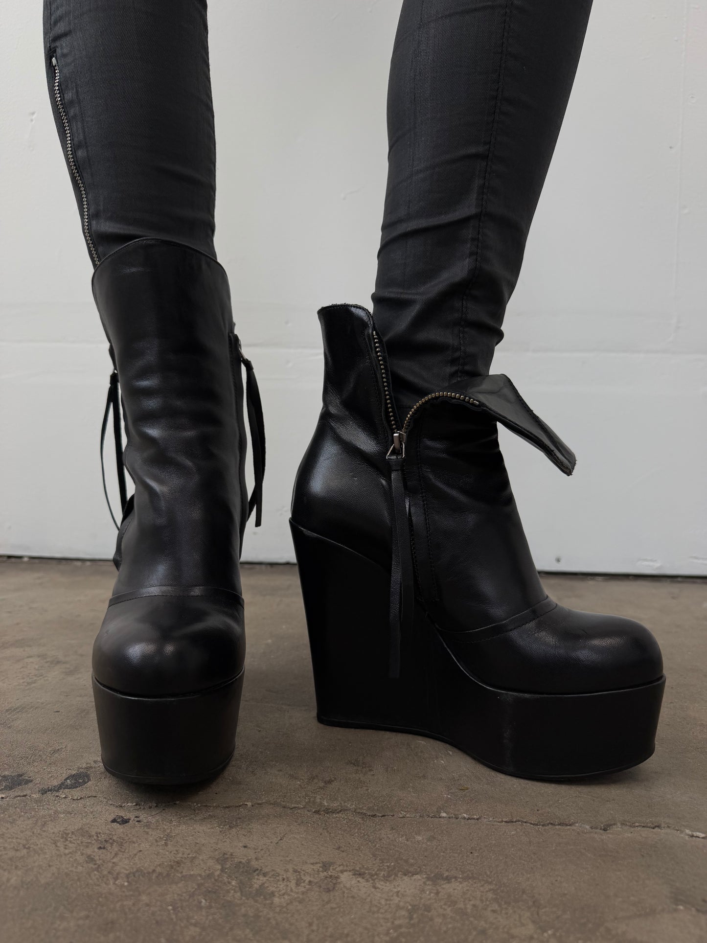 Bruno Bordese leather platform boots TWINKLING GLOBAL