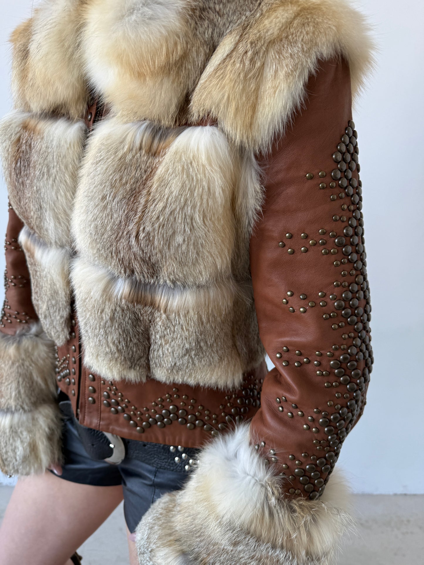 Vintage leather jacket TWINKLING GLOBAL